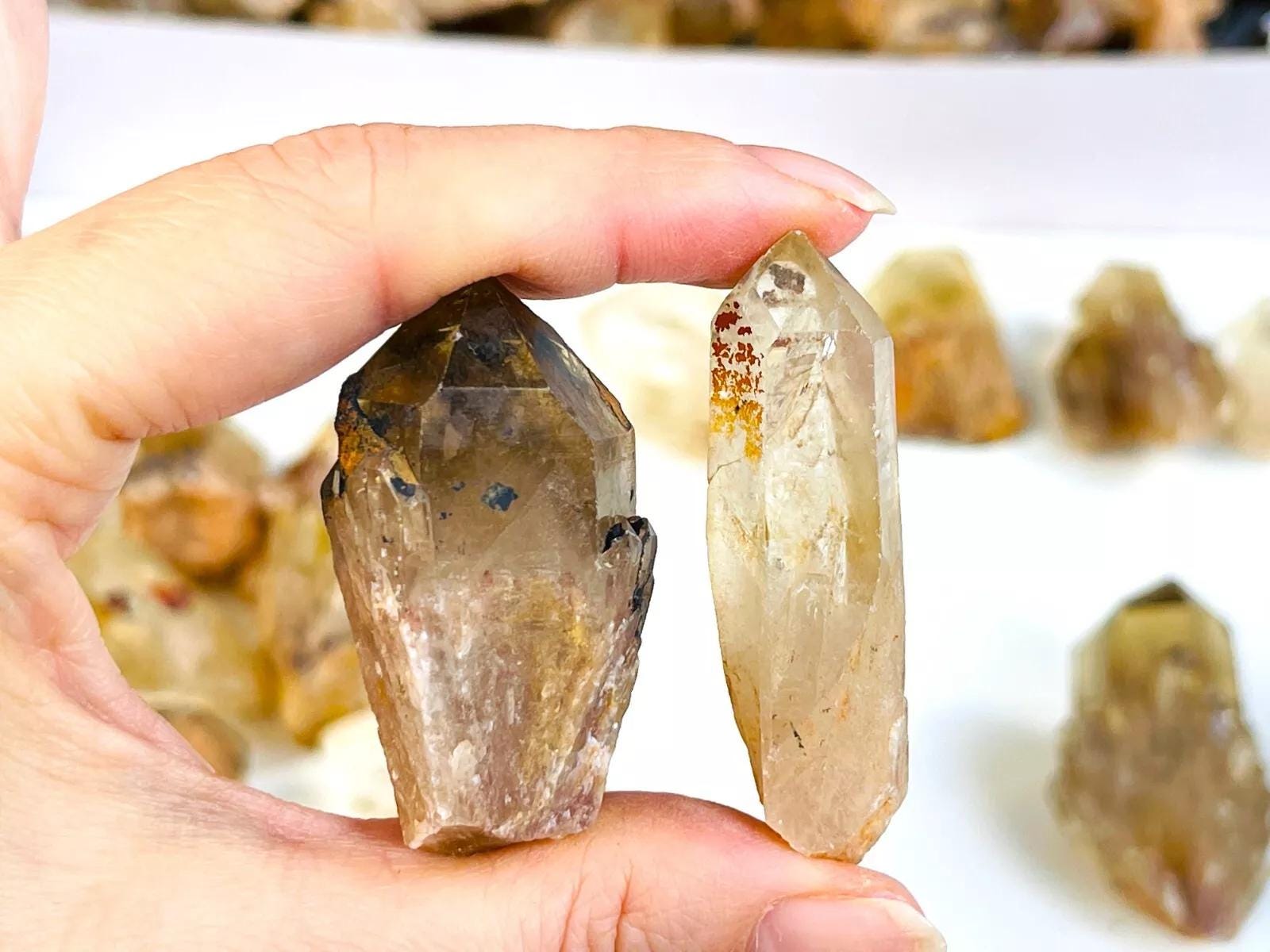 Natural Kundalini Citrine Crystal, Mini Rare Congo Citrine crystal point, untreated citrine crystal point, crystal gift, healing crystal