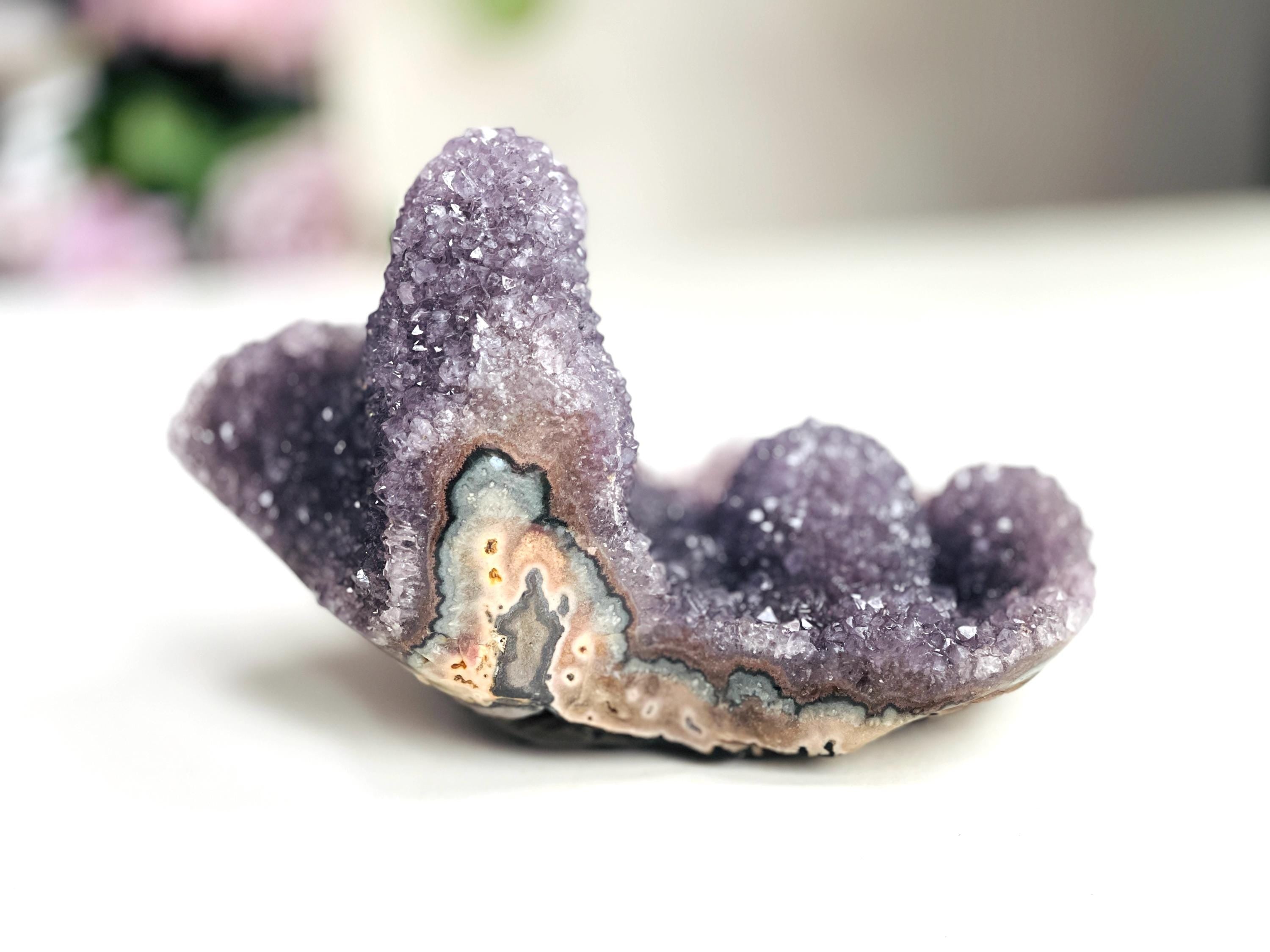 Unique Amethyst Crystal, Amethyst Stalactite, Amethyst Display, Amethyst Specimen Amethyst Cluster, Crystal Gift, Unique Gift