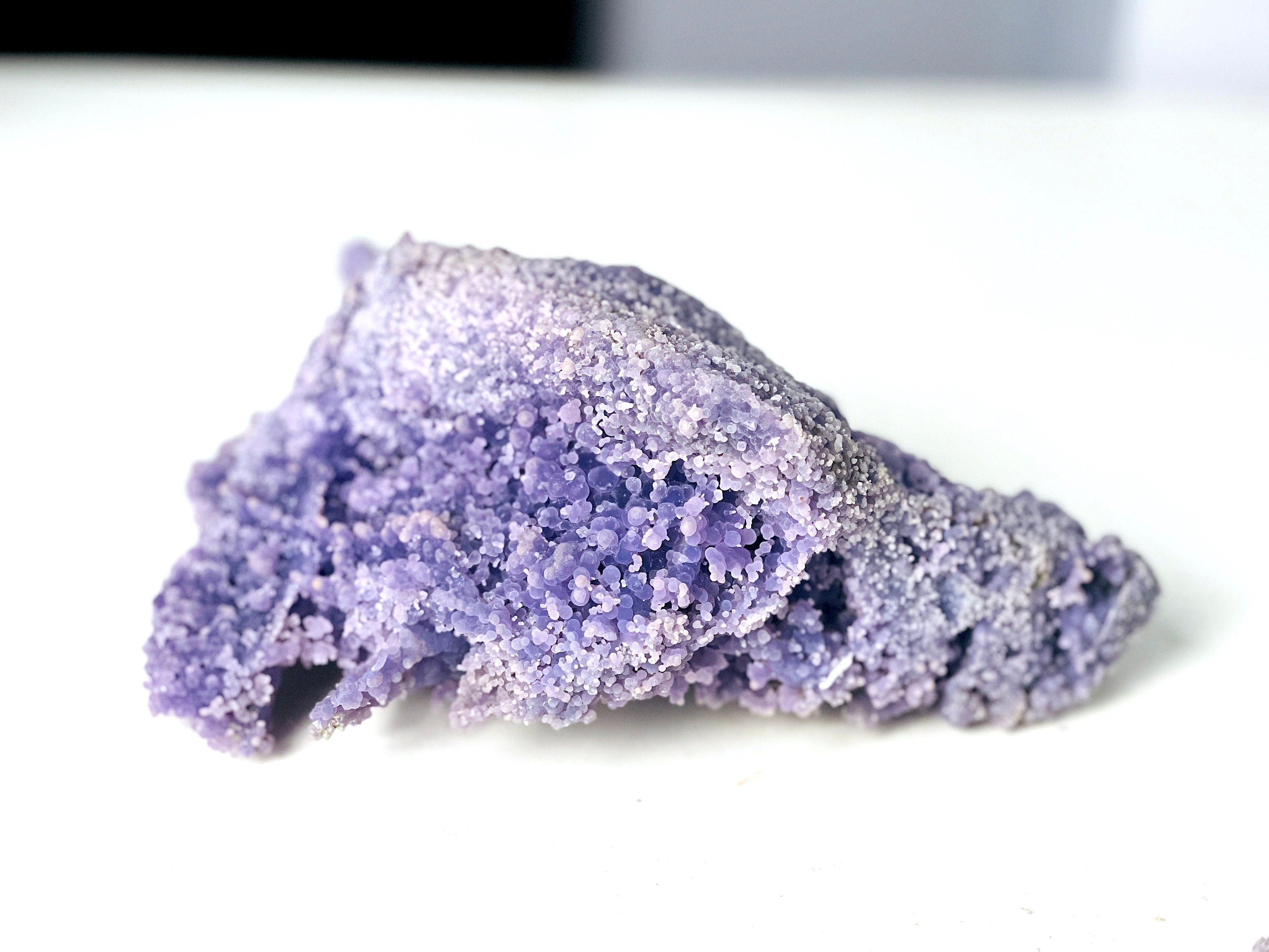 Natural 1.3kg Grape Agate Cluster – Rare Purple Botryoidal Crystal for Healing & Mineral Collectors