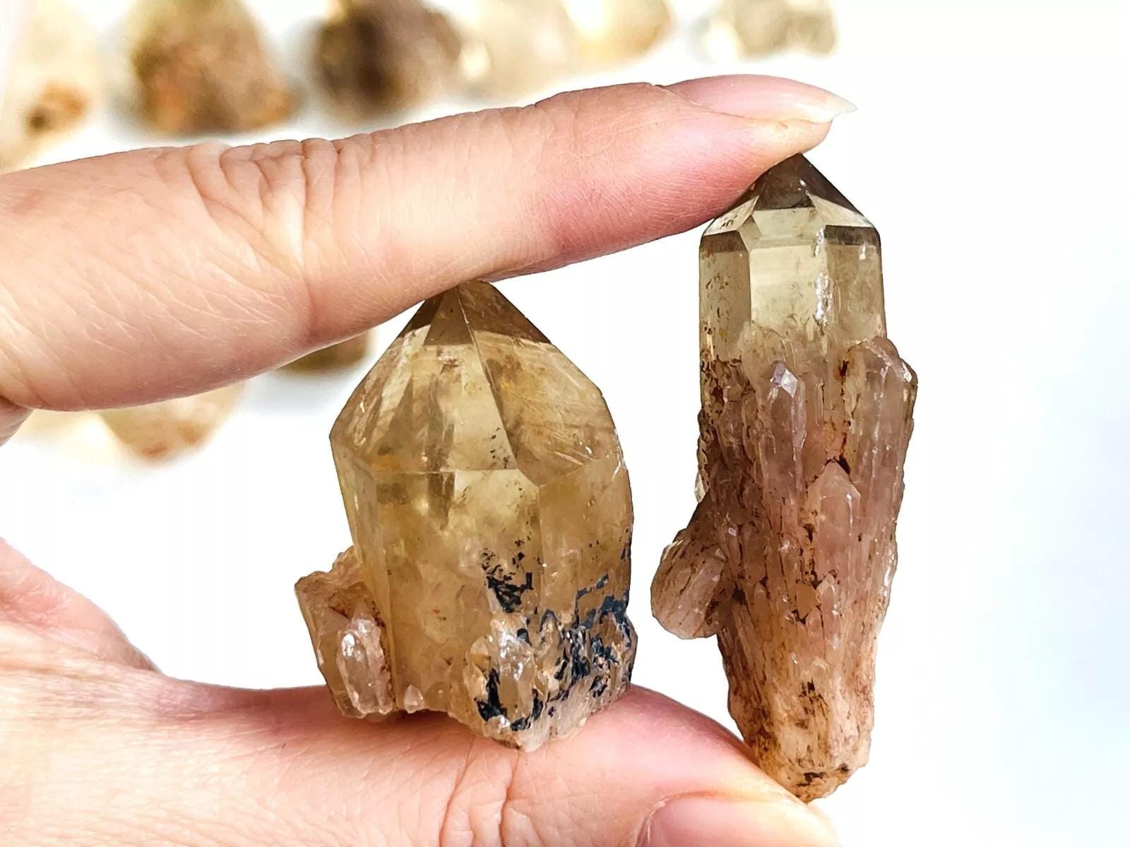 Natural Kundalini Citrine Crystal, Mini Rare Congo Citrine crystal point, untreated citrine crystal point, crystal gift, healing crystal