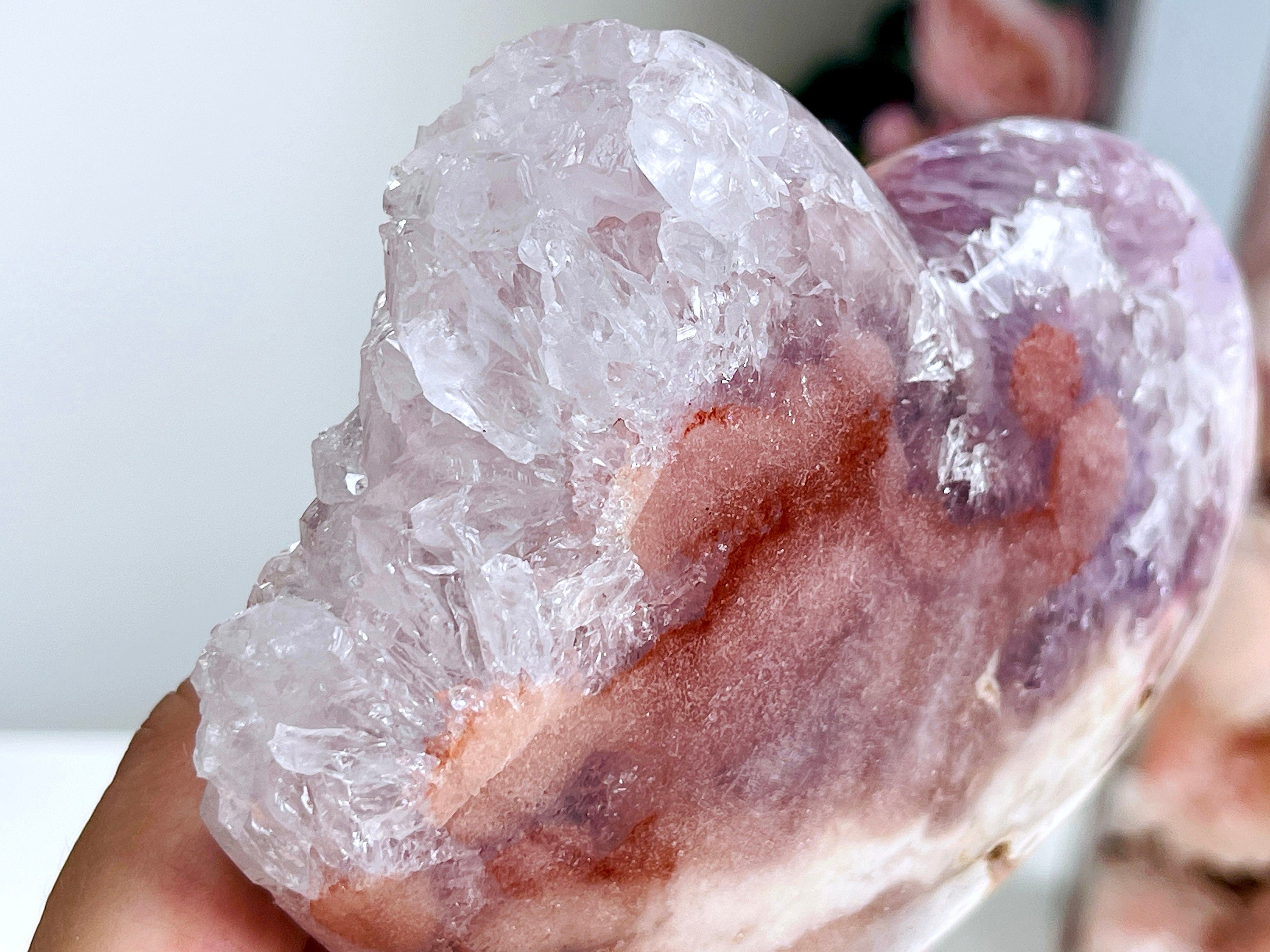 Pink Amethyst Heart, Super Extra Quality Pink Amethyst Druzy Heart, Crystal Heart, Crystal Heart, Crystal Gift, Healing Crystal