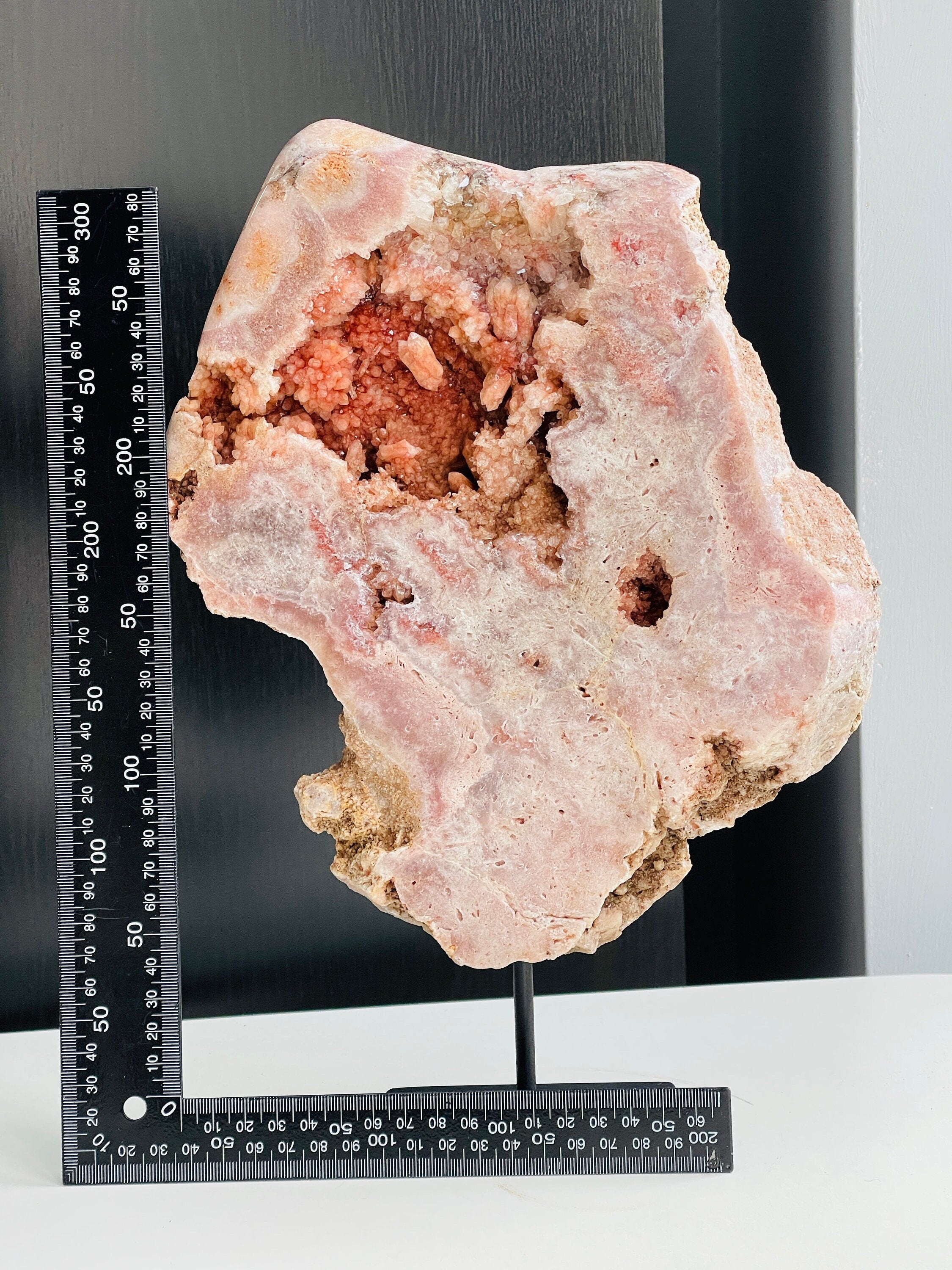 Pink Amethyst Slab, 3.8kg Dreamy Rough Pink Amethyst Druzy Slabs, Pink Amethyst Crystal,Crystal Gift,Home decor Home Decor