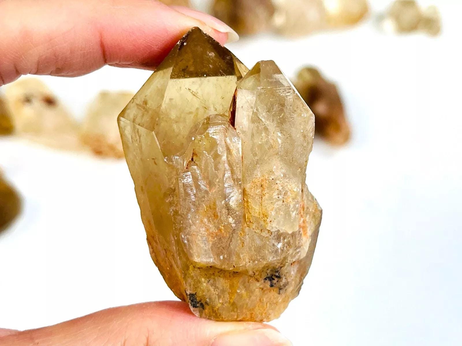 Natural Kundalini Citrine Crystal, Mini Rare Congo Citrine crystal point, untreated citrine crystal point, crystal gift, healing crystal