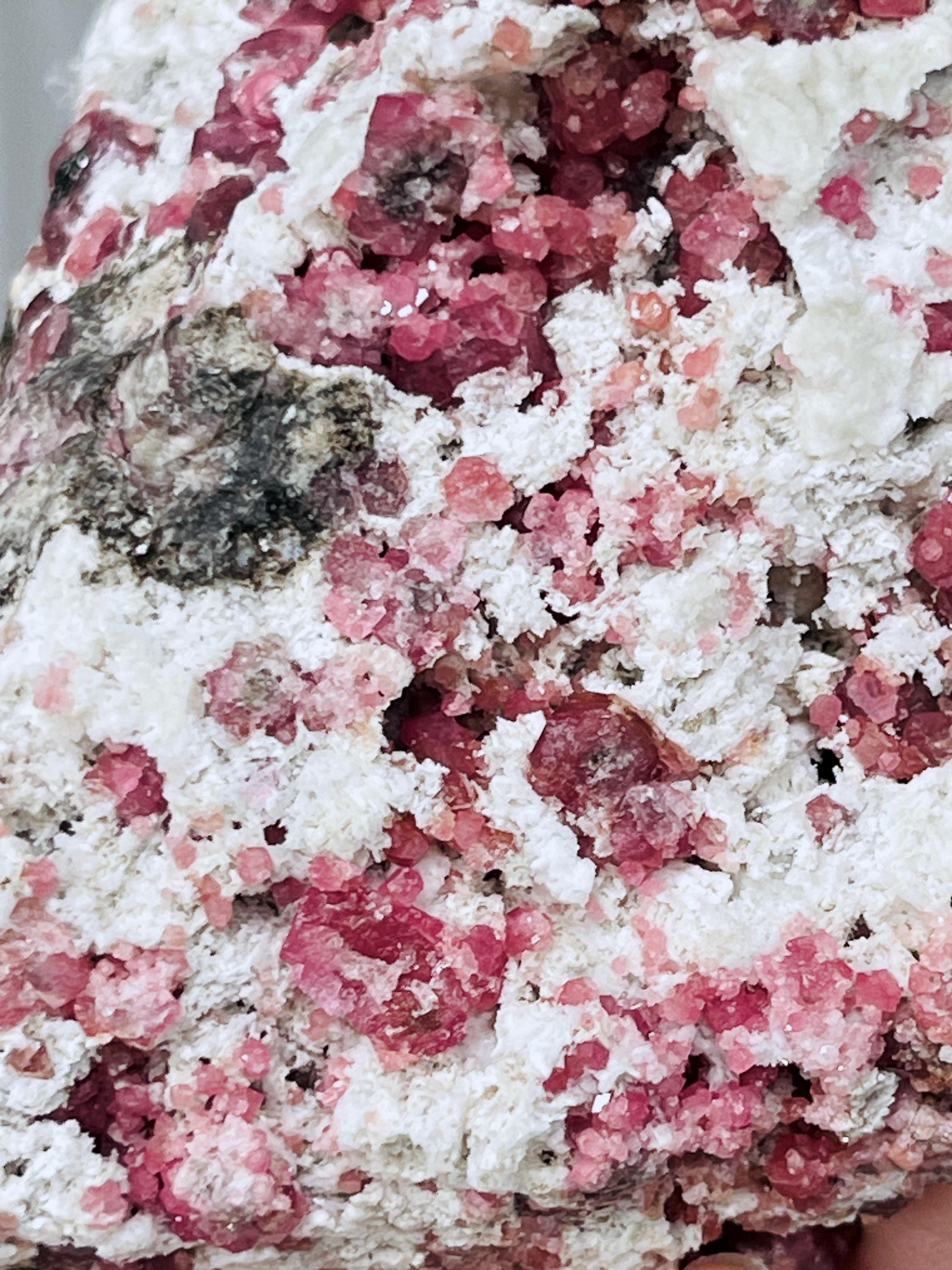 Grossular Garnet, High Grade Rare Raspberry Pink Garnet Mineral Specimen ~ Coahuila, Mexico -2