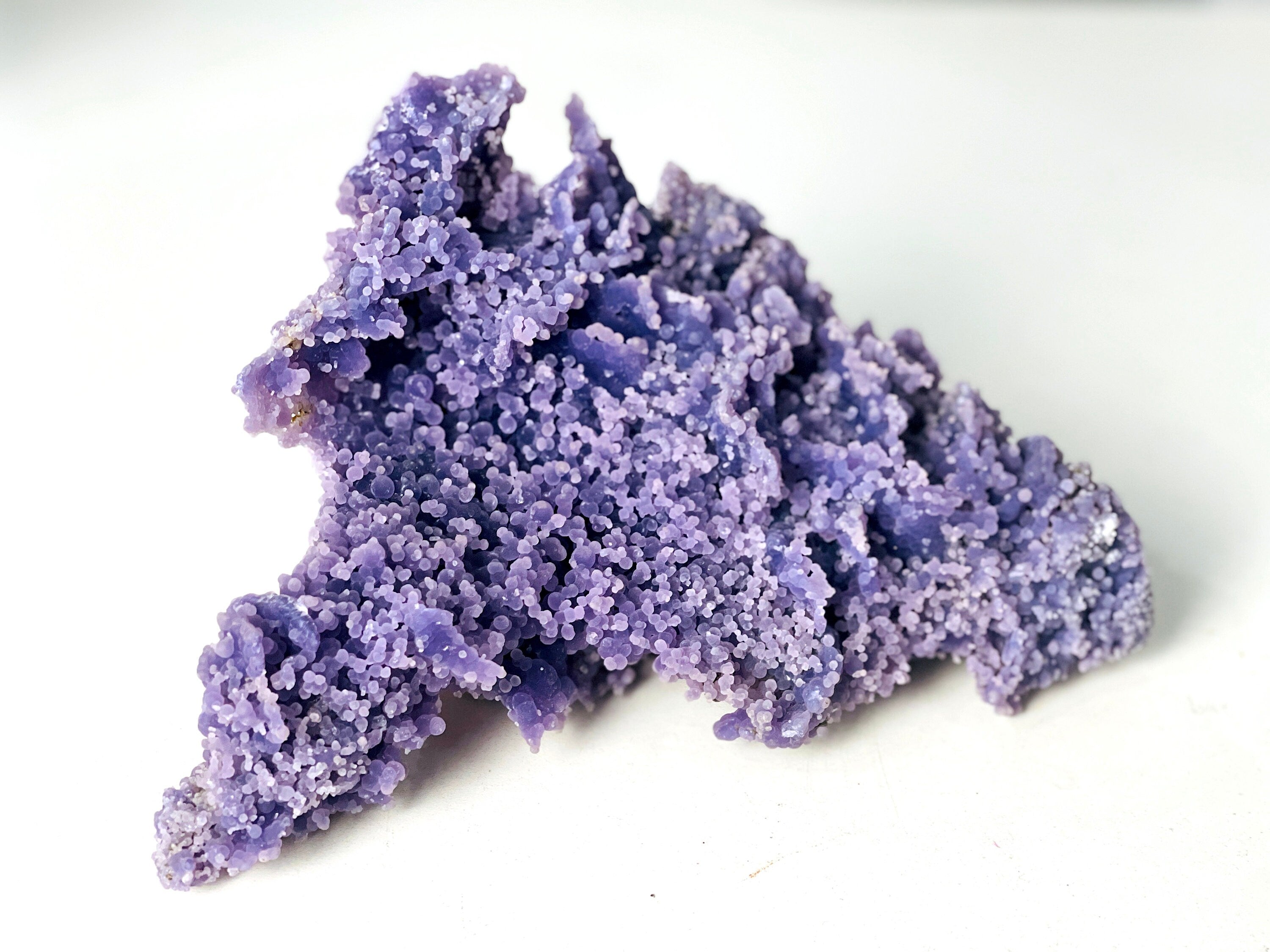 Natural 1.3kg Grape Agate Cluster – Rare Purple Botryoidal Crystal for Healing & Mineral Collectors