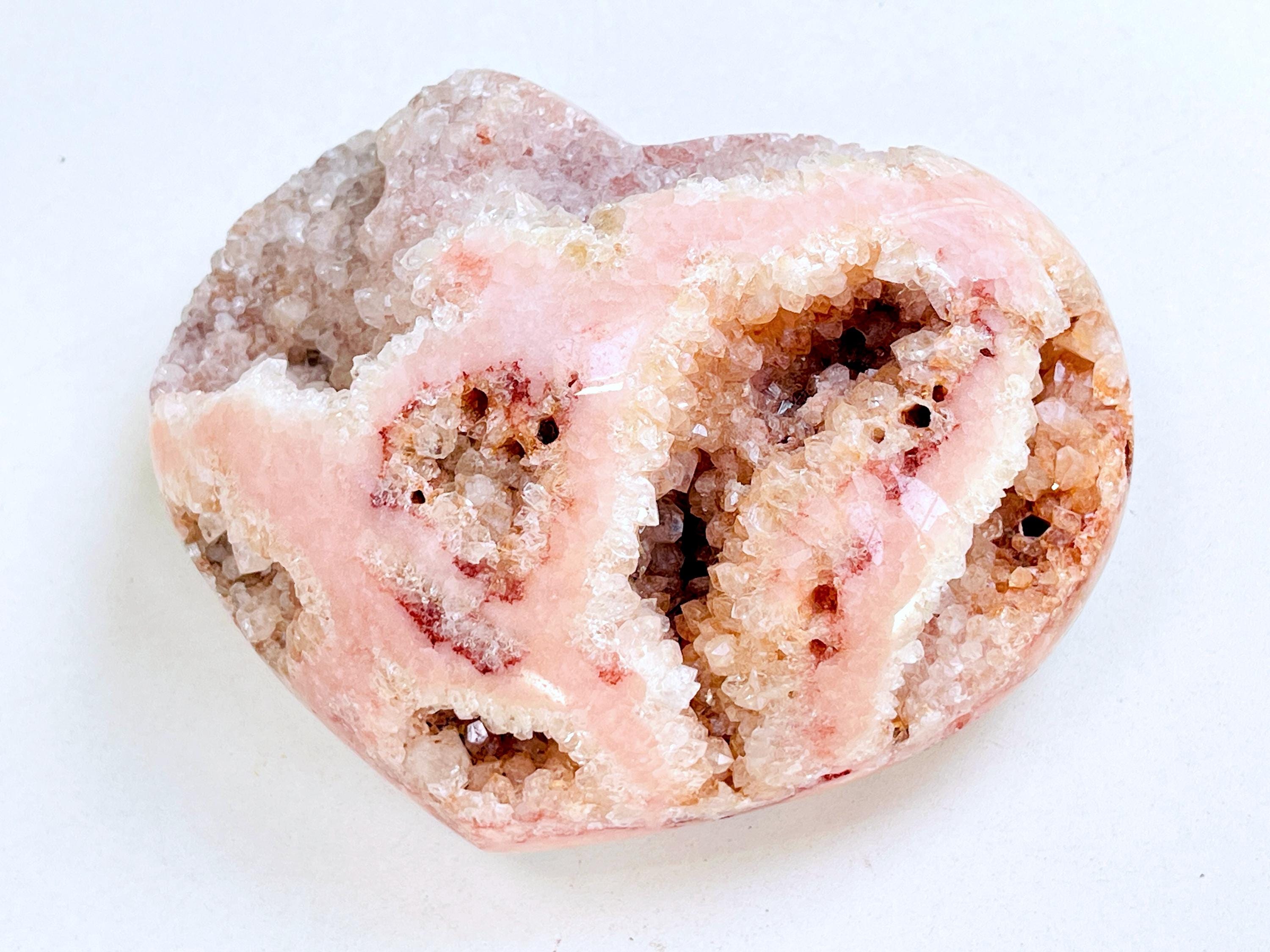 Pink Amethyst Heart, Super Extra Quality Pink Amethyst Heart, Pink Amethyst Crystal, Exquisite Pink Amethyst Heart, Crystal Gift