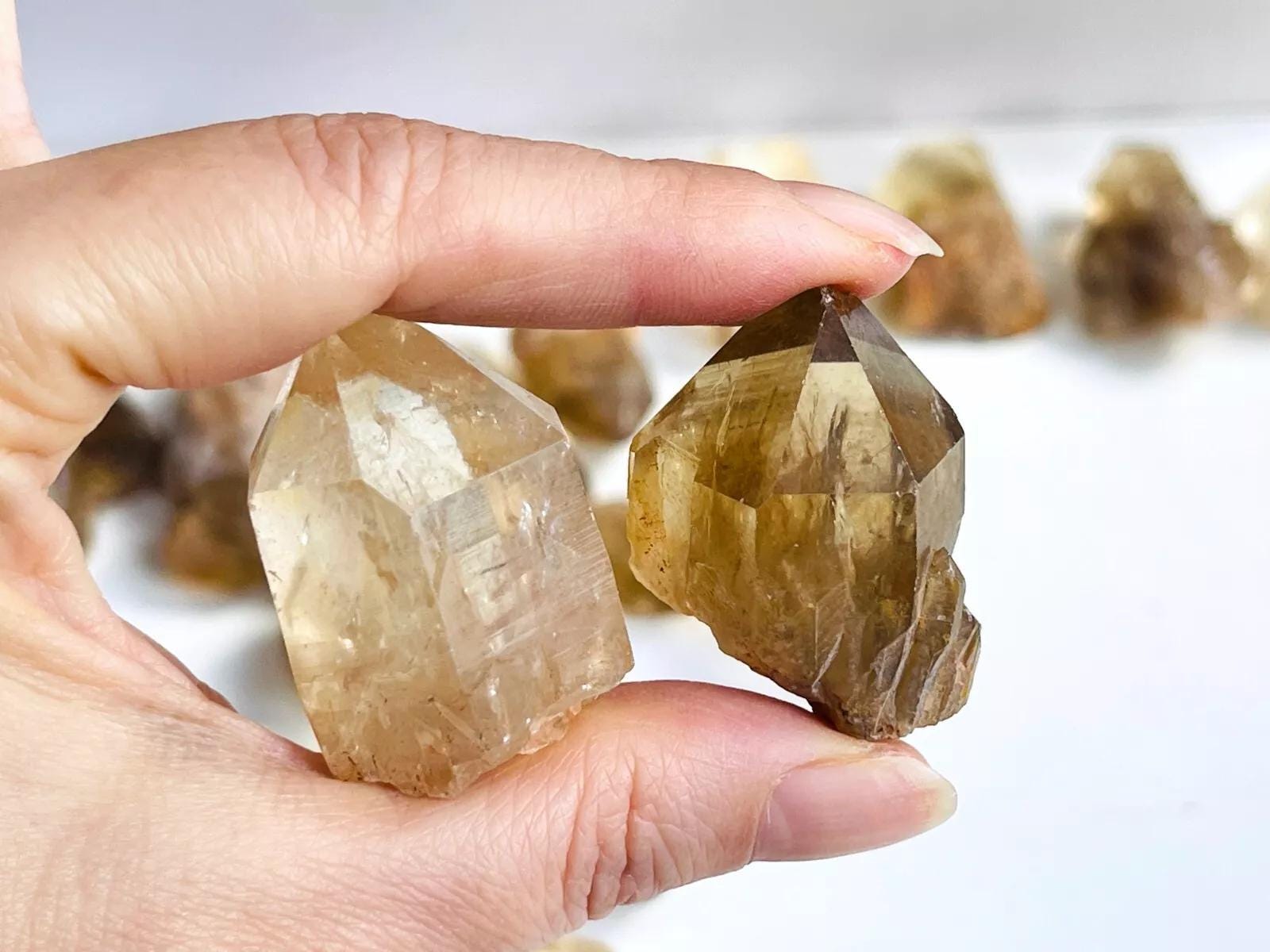 Natural Kundalini Citrine Crystal, Mini Rare Congo Citrine crystal point, untreated citrine crystal point, crystal gift, healing crystal