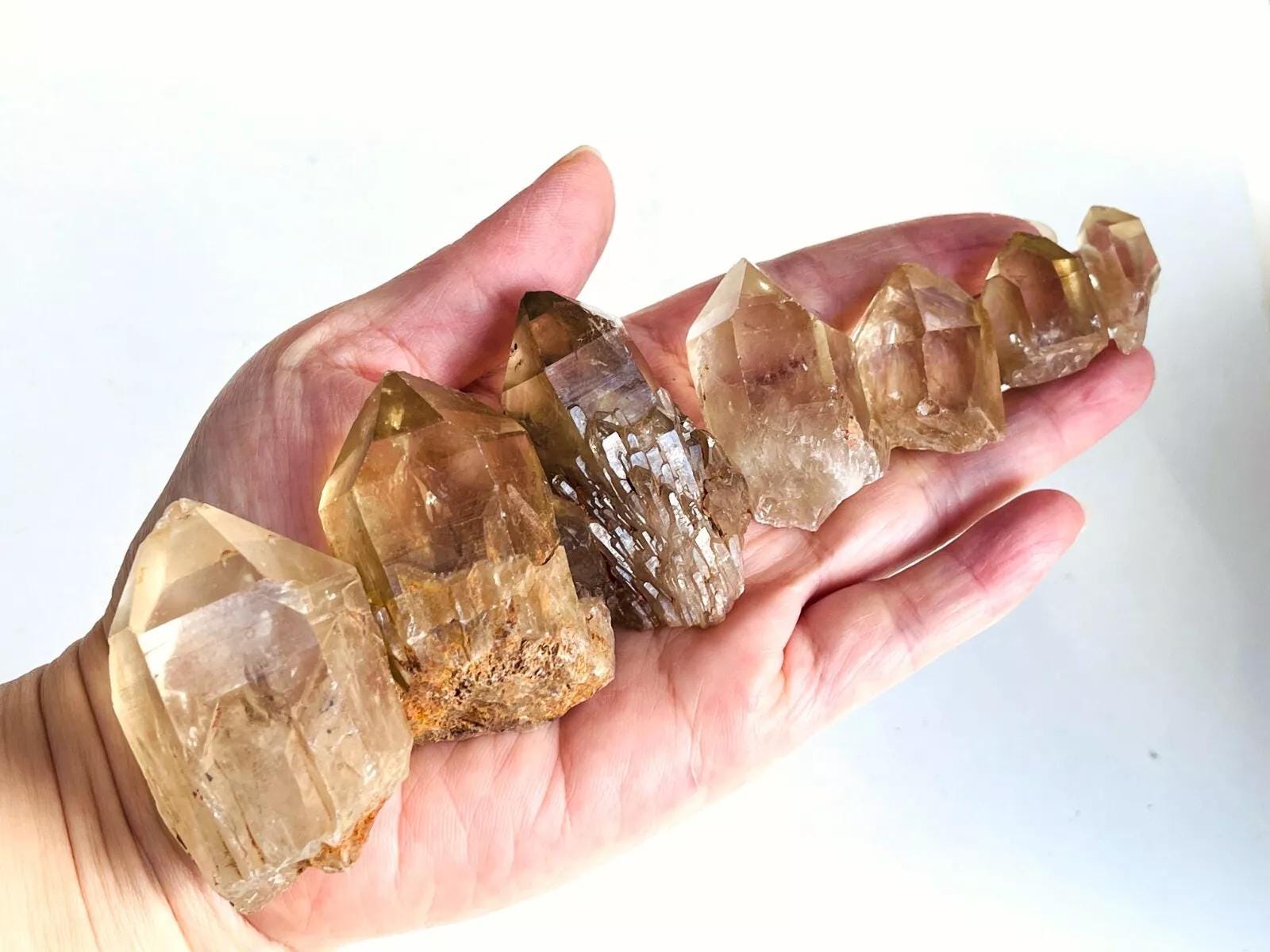 Natural Kundalini Citrine Crystal, Mini Rare Congo Citrine crystal point, untreated citrine crystal point, crystal gift, healing crystal