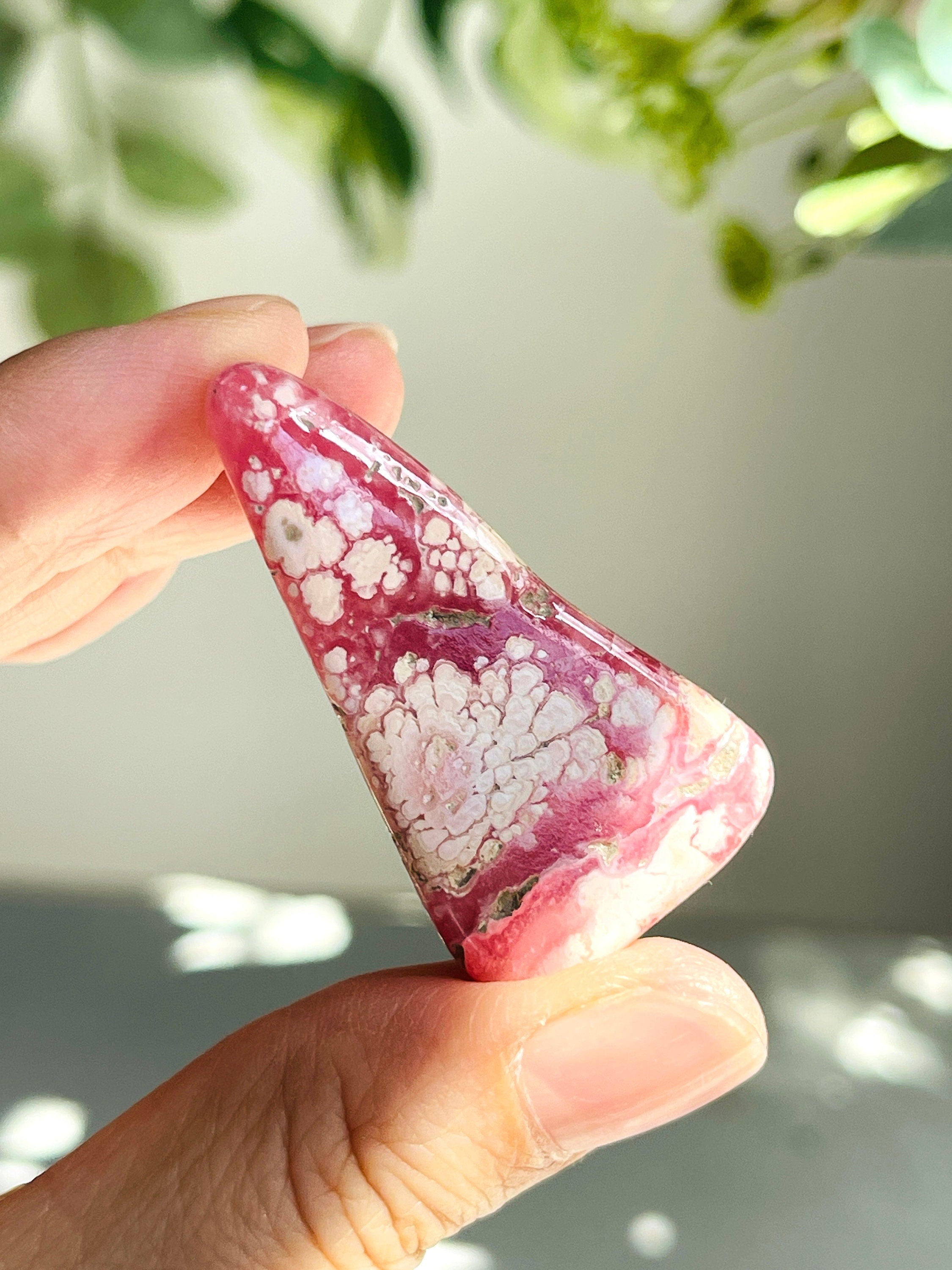 Rhodochrosite Gemy Freeform collector's piece, Argentina Rhodochrosite Specimen, rare crystals, crystal gift