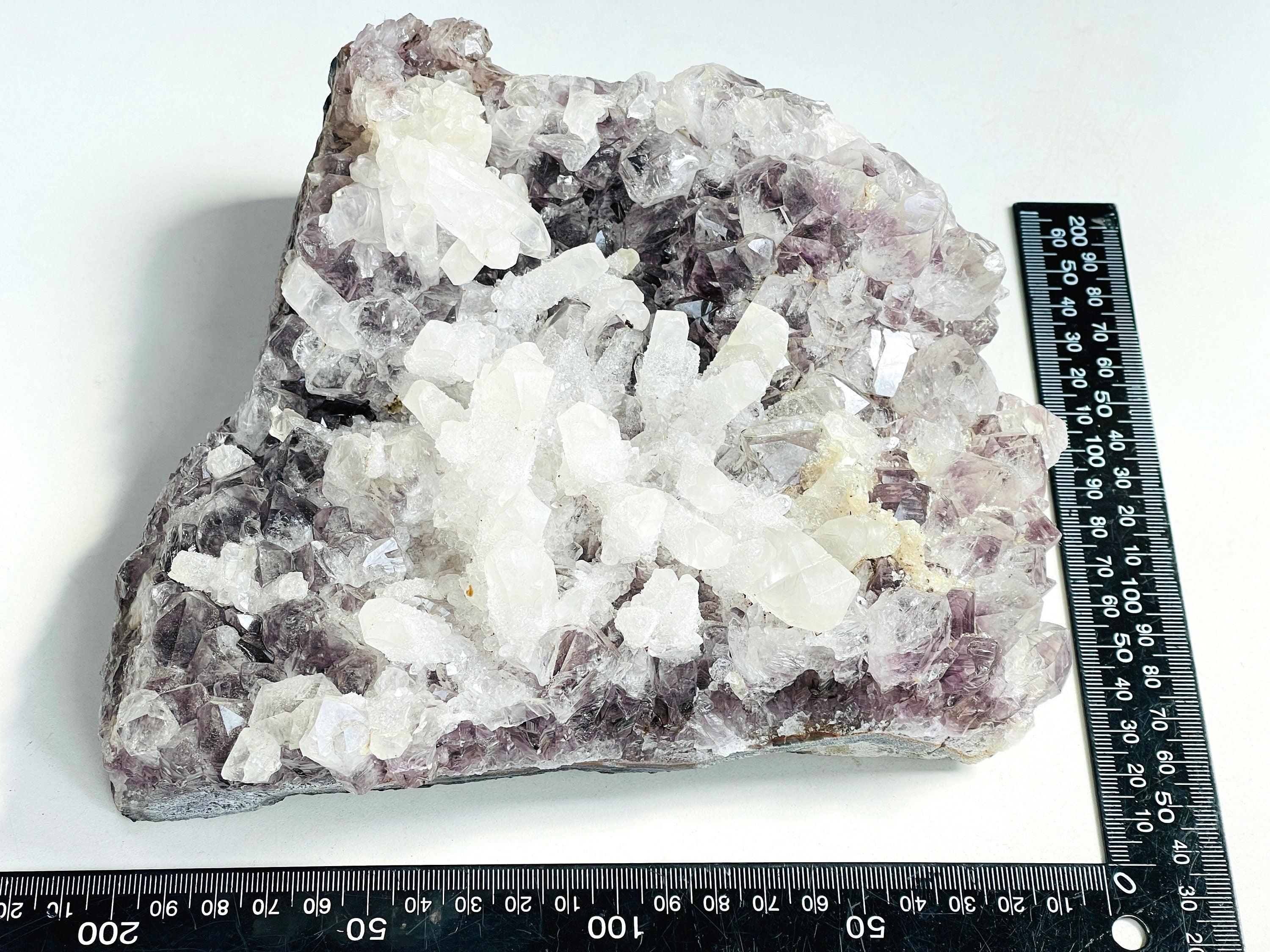 2.9kg Exquisite Amethyst with Calcite Mineral Specimen, Special Calcite & Amethyst Specimen, Calcite Specimen, Amethyst Mineral Specimen