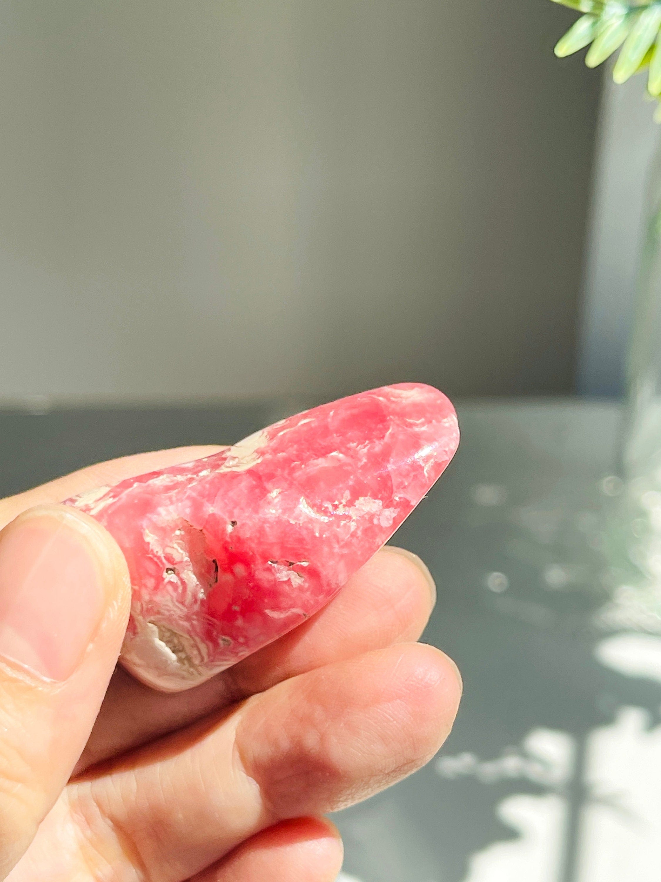 Rhodochrosite Gemy Freeform collector's piece, Argentina Rhodochrosite Specimen, rare crystals, crystal gift