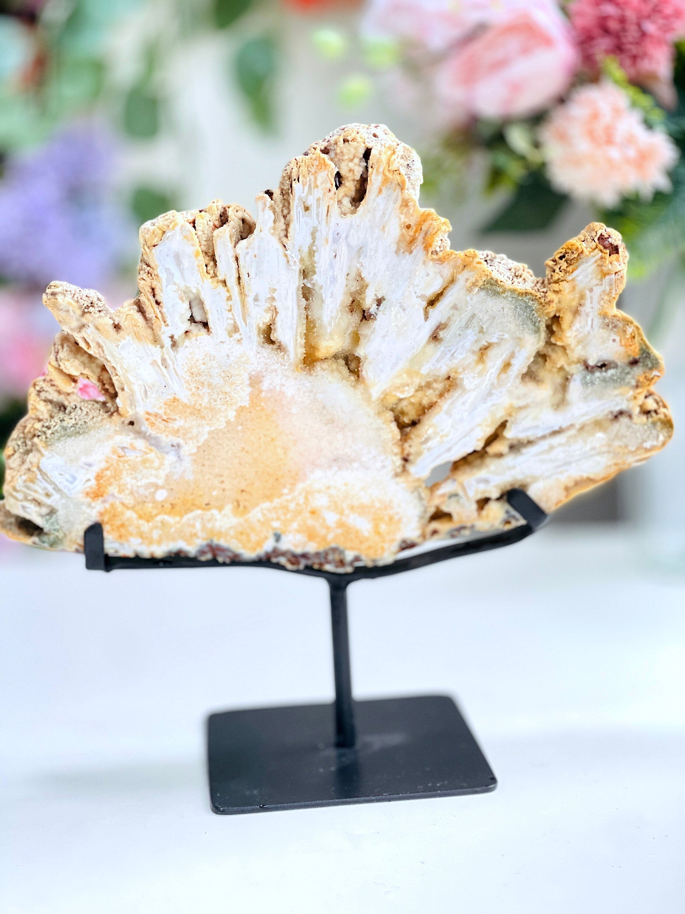Pink Amethyst Slab, Double Sided Pink Amethyst Druzy Slabs, Pink Amethyst Crystal,Crystal Gift,Home decor