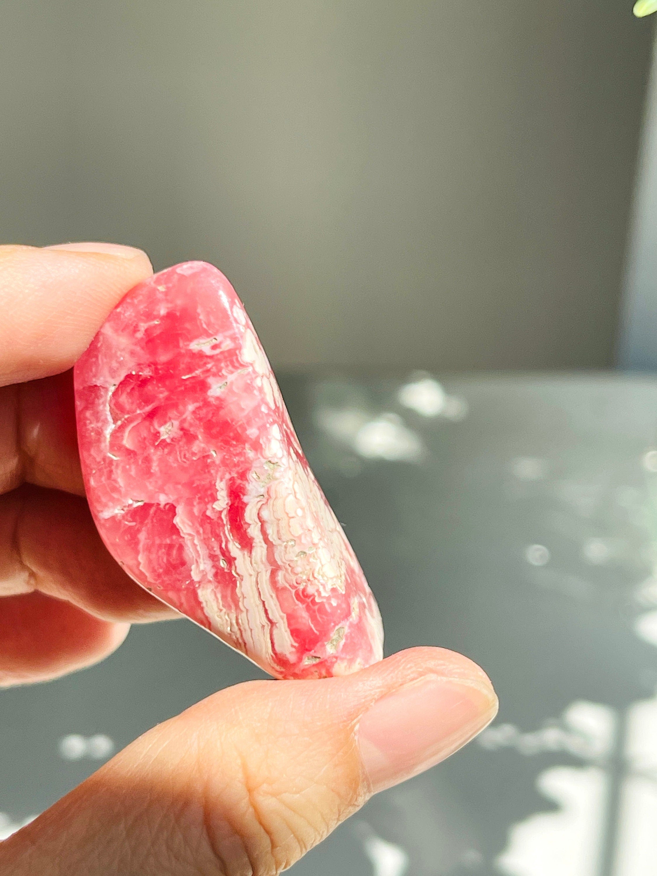 Rhodochrosite Gemy Freeform collector's piece, Argentina Rhodochrosite Specimen, rare crystals, crystal gift