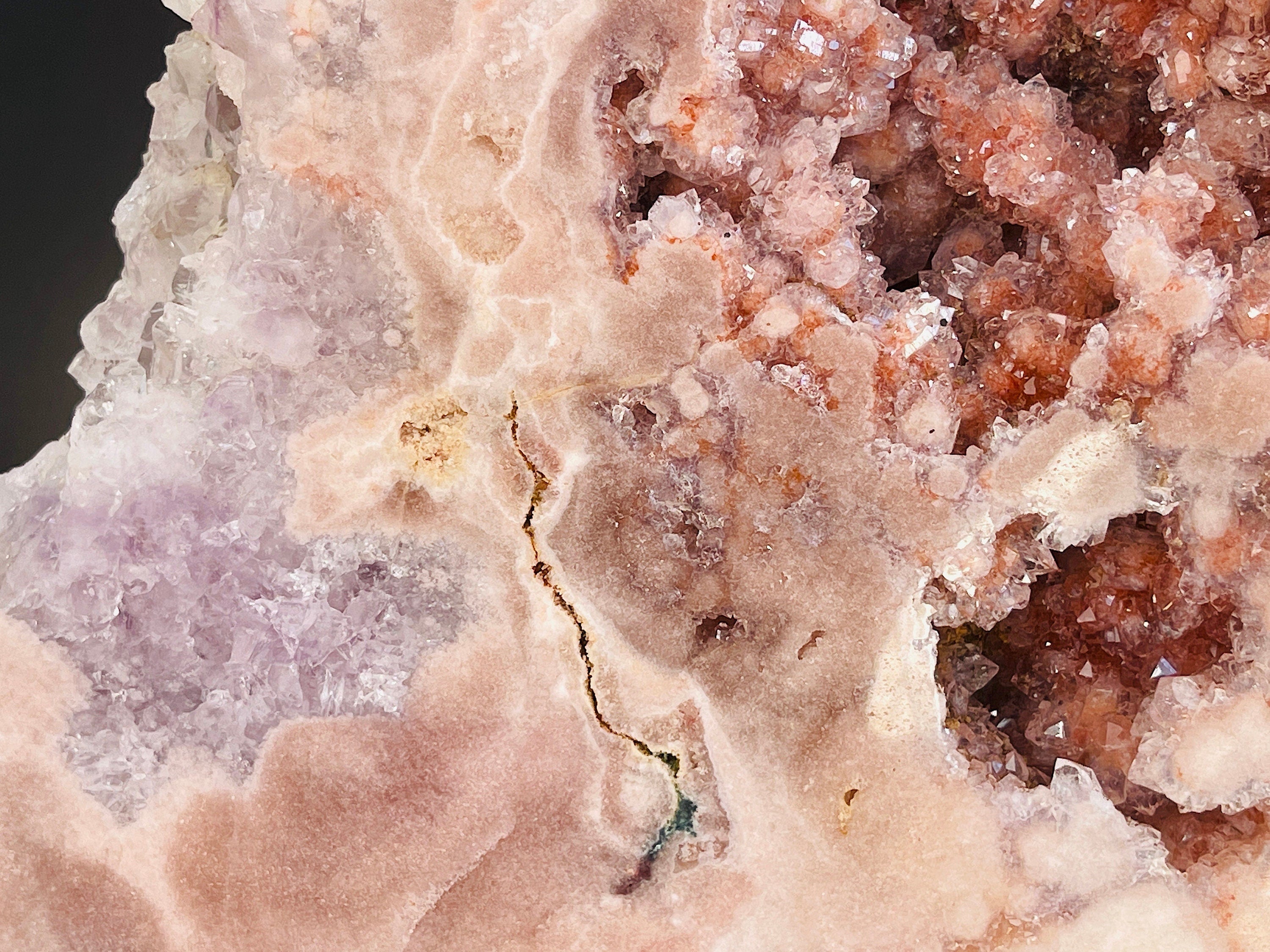 Pink Amethyst, Museum Pink Amethyst Slab on Stands,  Amazing Pink Amethyst Druzy Slabs, Natural Pink Amethyst on Stand, Crystal Gift