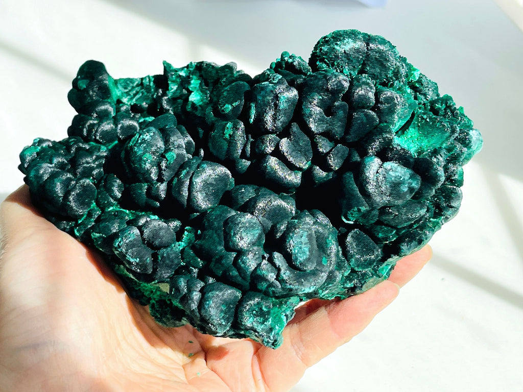 Malachite Specimen, 1062g Botryoidal Malachite, Unique Velvet Cat eye Malachite, Rare Malachite Specimen, Raw Malachite Specimen