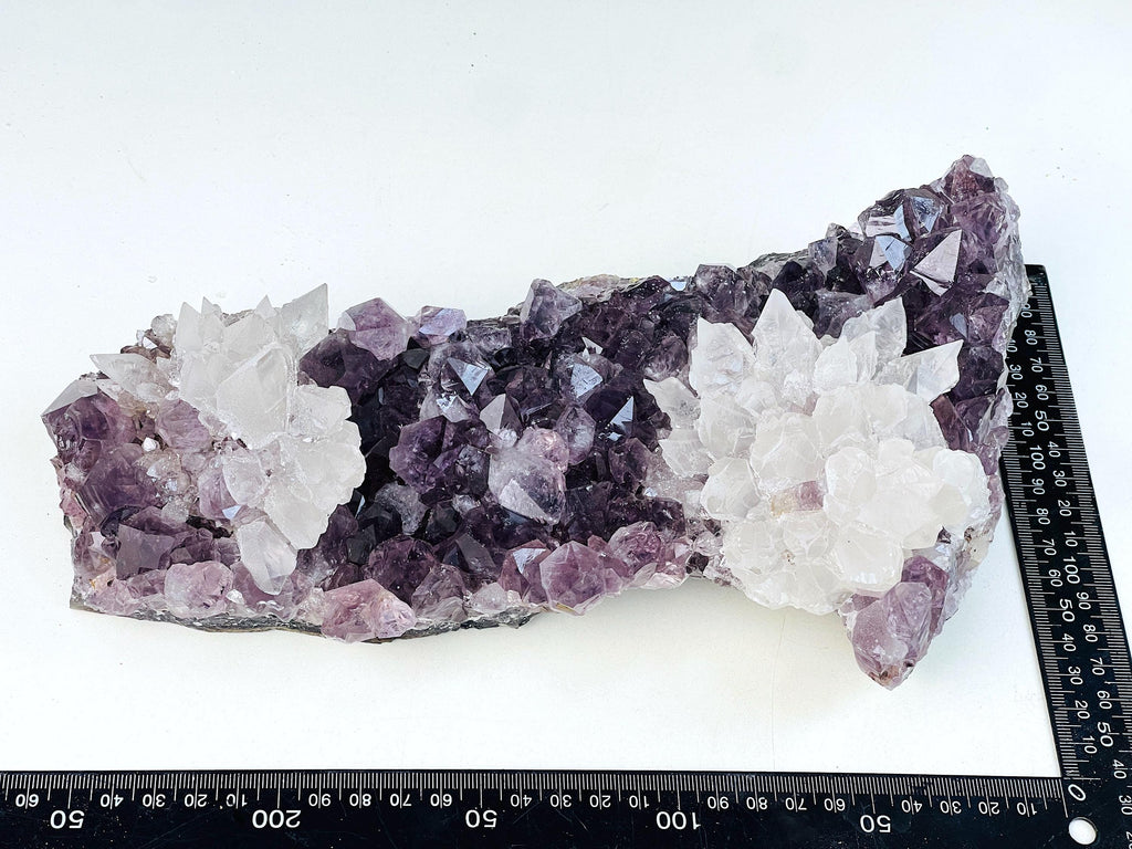 Exquisite Amethyst with Calcite Mineral Specimen, Special Calcite & Amethyst Specimen, Calcite Specimen, Amethyst Mineral Specimen