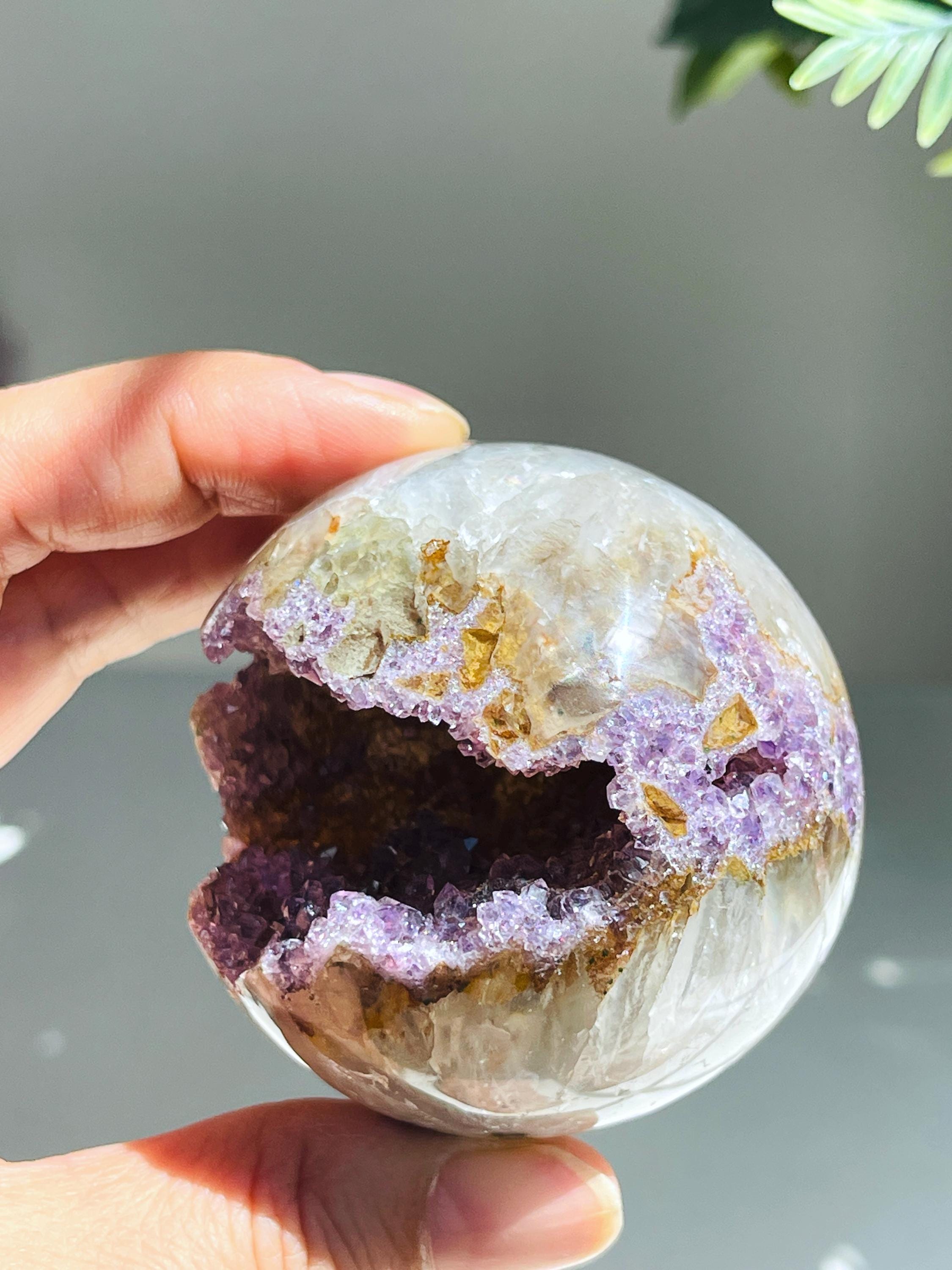 Gorgeous Amethyst Sphere, Druzy Amethyst Sphere, unique gift, Crystal gift, Home Decor