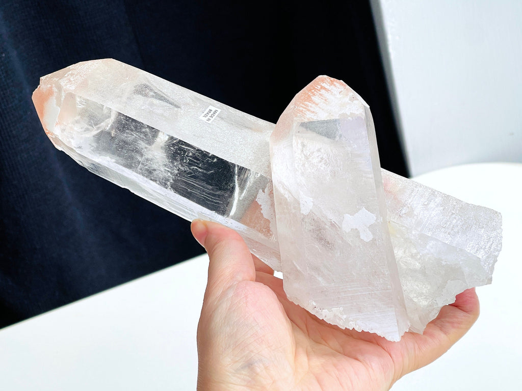 Lemurian Quartz Cluster Crystal , Statement XXL Lemurian Quartz cluster with pink lithium, quartz crystal, Healing Crystals, Crystal Gift