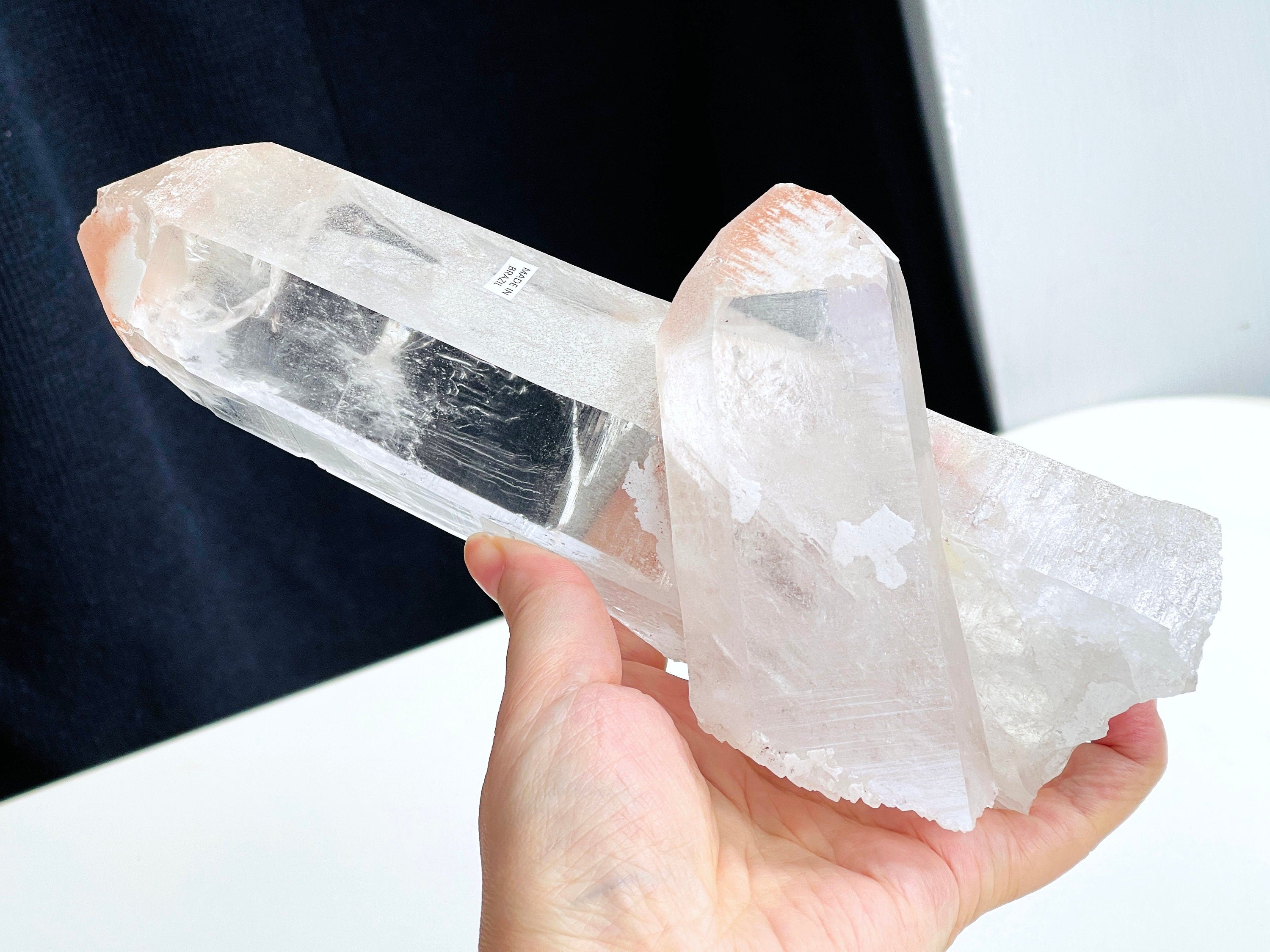 Lemurian Quartz Cluster Crystal , Statement XXL Lemurian Quartz cluster with pink lithium, quartz crystal, Healing Crystals, Crystal Gift