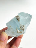 103g Natural Blue Aquamarine Beryl Specimen with Muscovite – Rare Raw Crystal from Skardu, Pakistan - Million Years Crystal