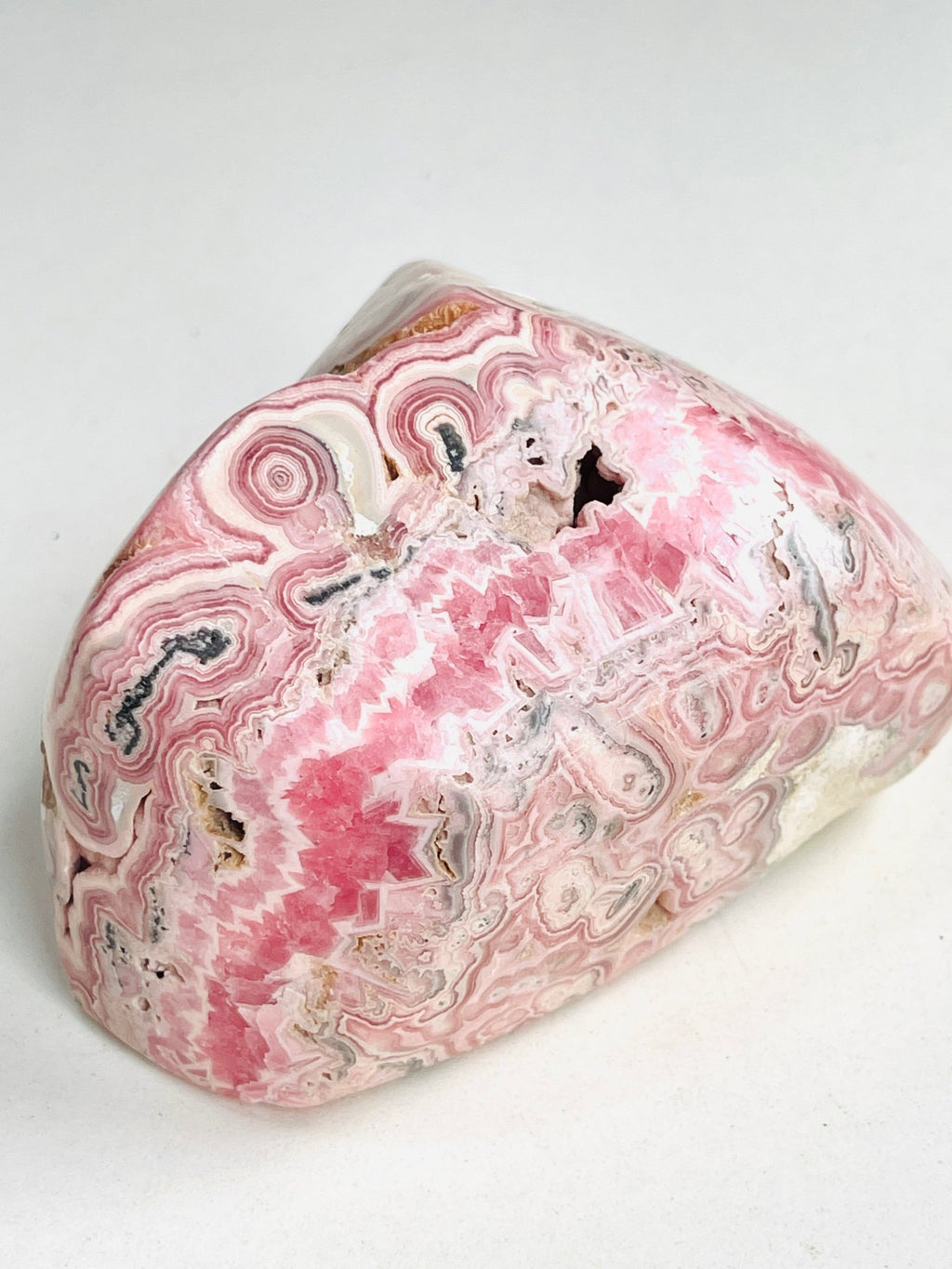 1044g AAA Rhodochrosite Freeform – Collector’s Specimen from Argentina Natural Pink Rhodochrosite | Rare Crystal Statement Piece | Semi-Polished | High-End Mineral Display - Million Years Crystal