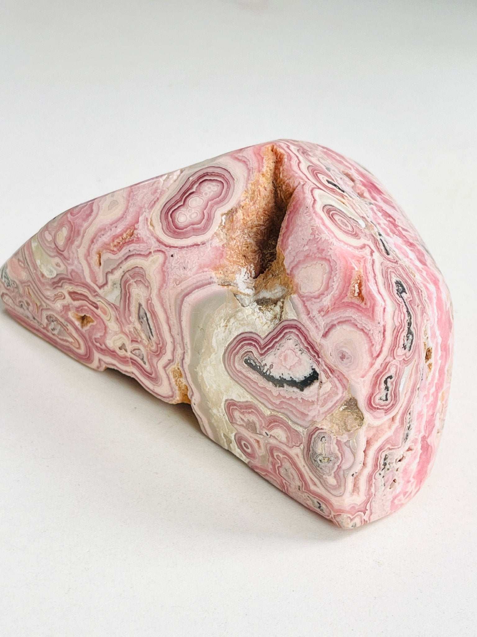 1044g AAA Rhodochrosite Freeform – Collector’s Specimen from Argentina Natural Pink Rhodochrosite | Rare Crystal Statement Piece | Semi-Polished | High-End Mineral Display - Million Years Crystal