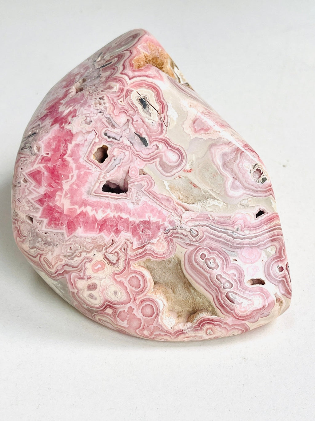 1044g AAA Rhodochrosite Freeform – Collector’s Specimen from Argentina Natural Pink Rhodochrosite | Rare Crystal Statement Piece | Semi-Polished | High-End Mineral Display - Million Years Crystal