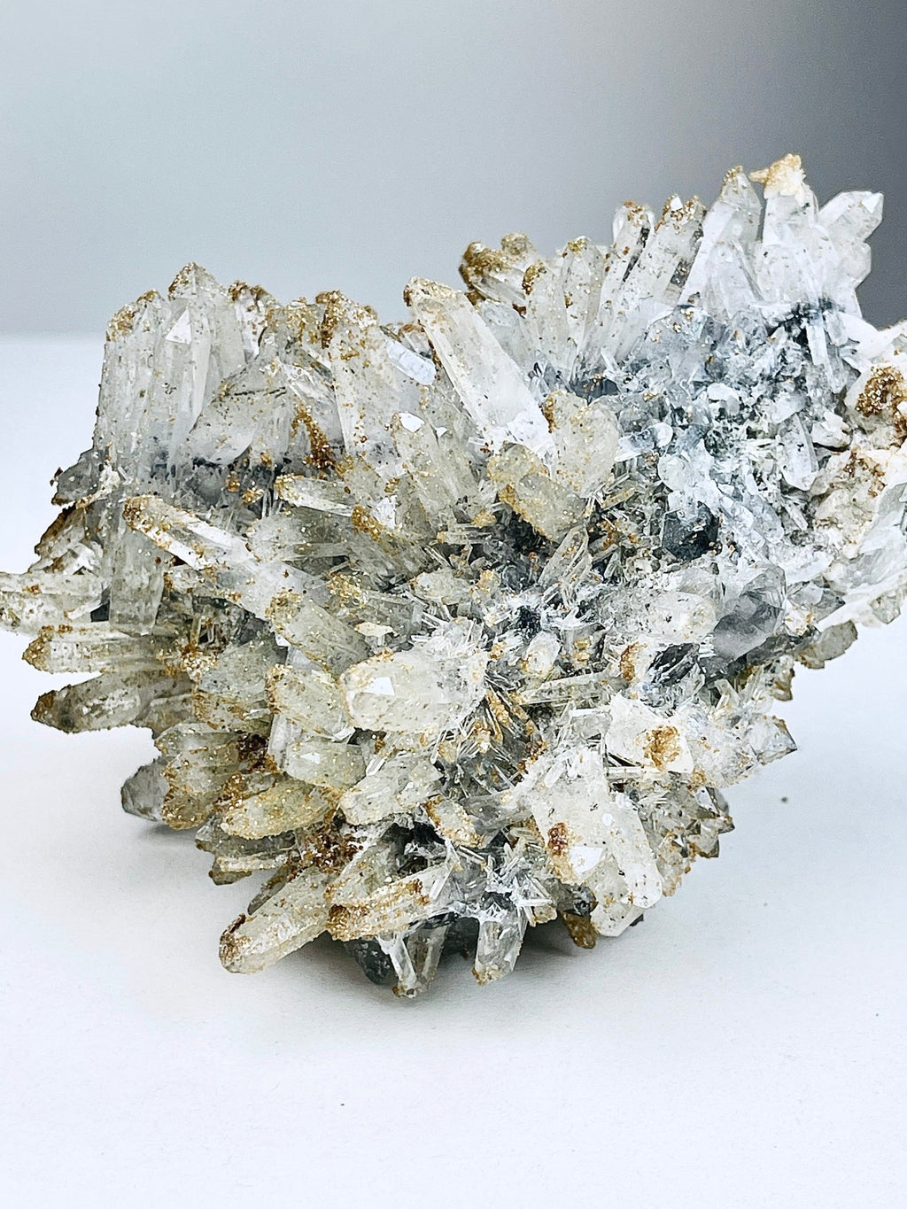 1045g Unique Quartz with Rhodochrosite from Djurkovo mine, Laki, Bulgaria, Mineral Specimen, Unique Gift - Million Years Crystal