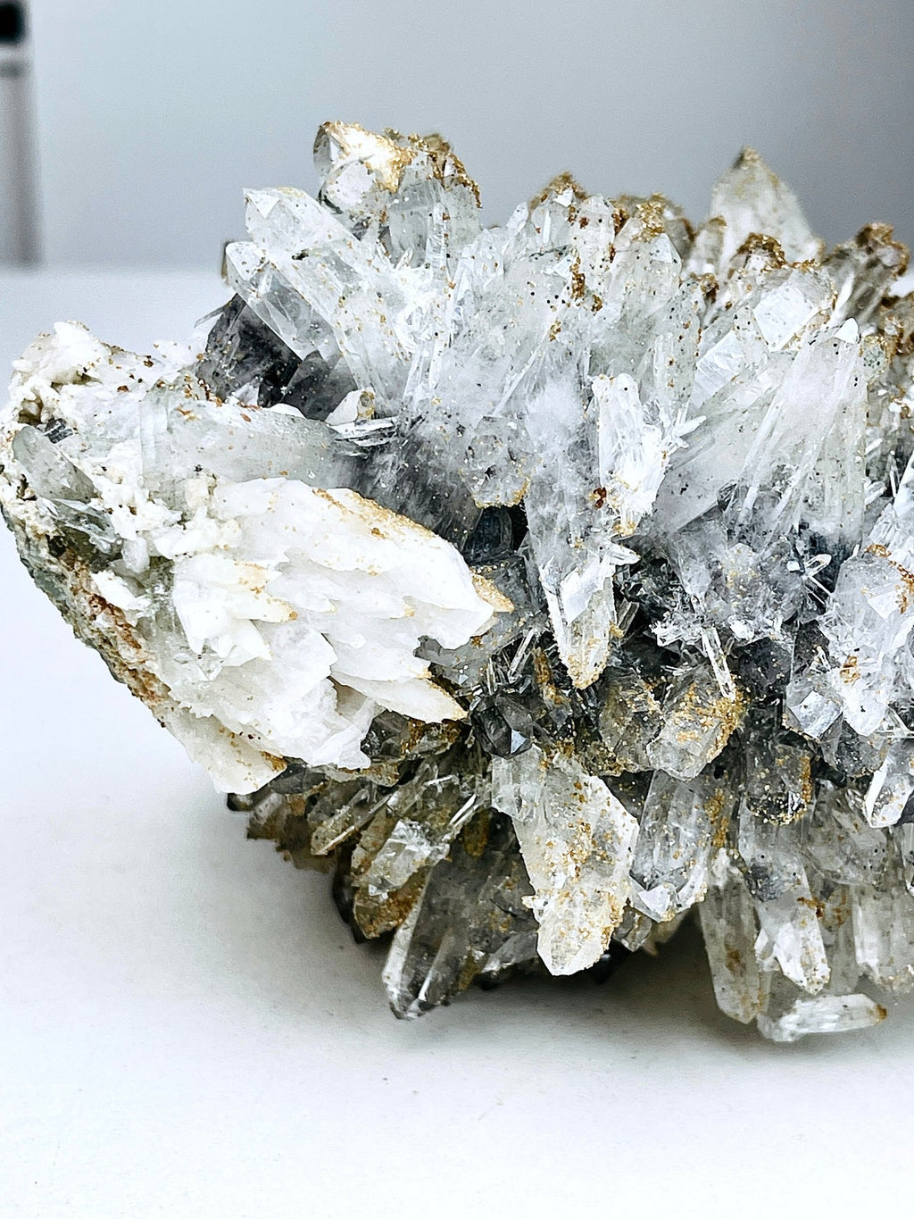 1045g Unique Quartz with Rhodochrosite from Djurkovo mine, Laki, Bulgaria, Mineral Specimen, Unique Gift - Million Years Crystal