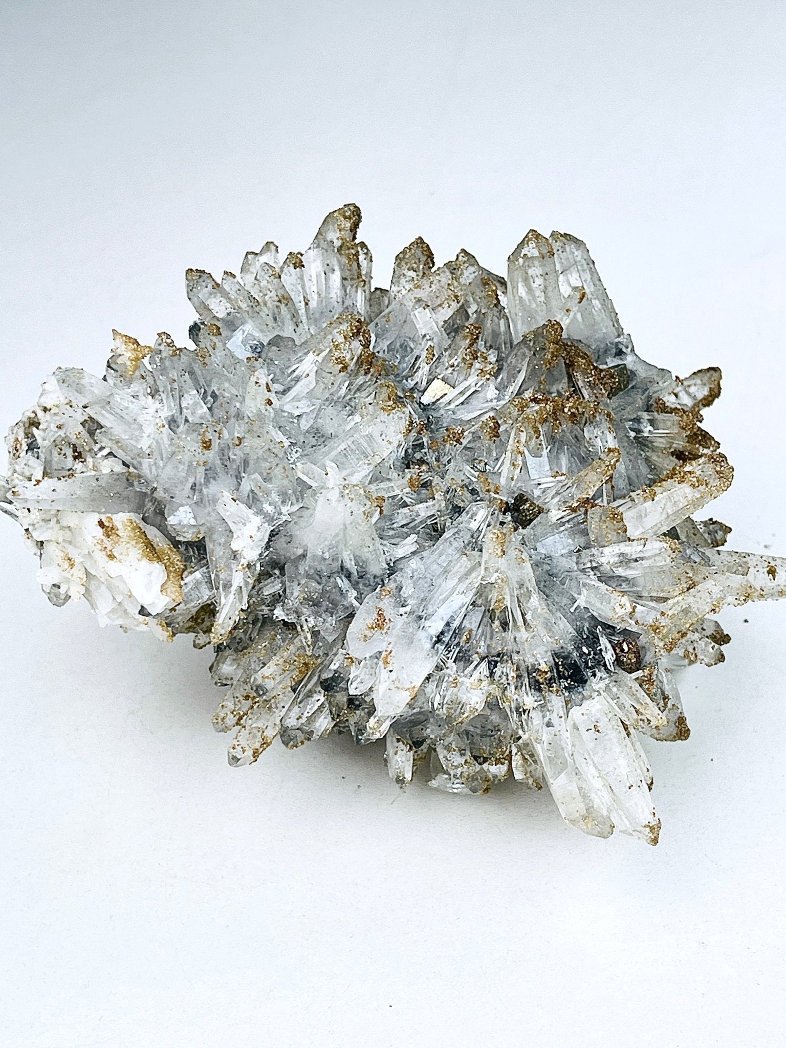 1045g Unique Quartz with Rhodochrosite from Djurkovo mine, Laki, Bulgaria, Mineral Specimen, Unique Gift - Million Years Crystal