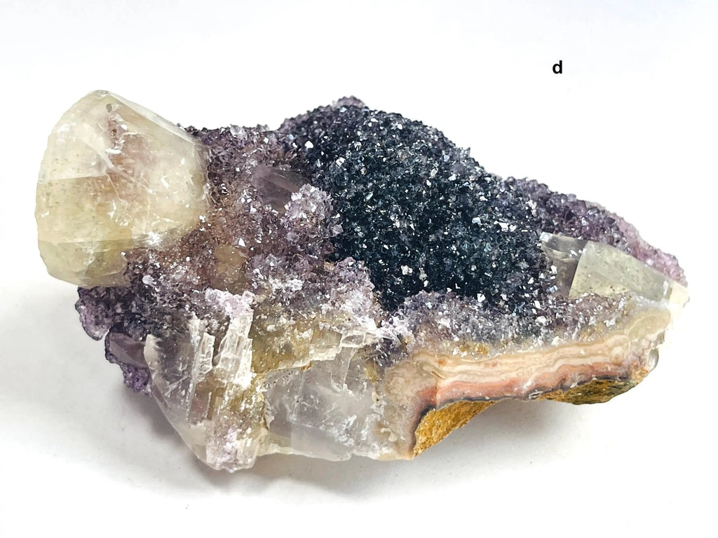 Unique Amethyst Flower with Sugar Calcite | Mineral Specimen from Uruguay