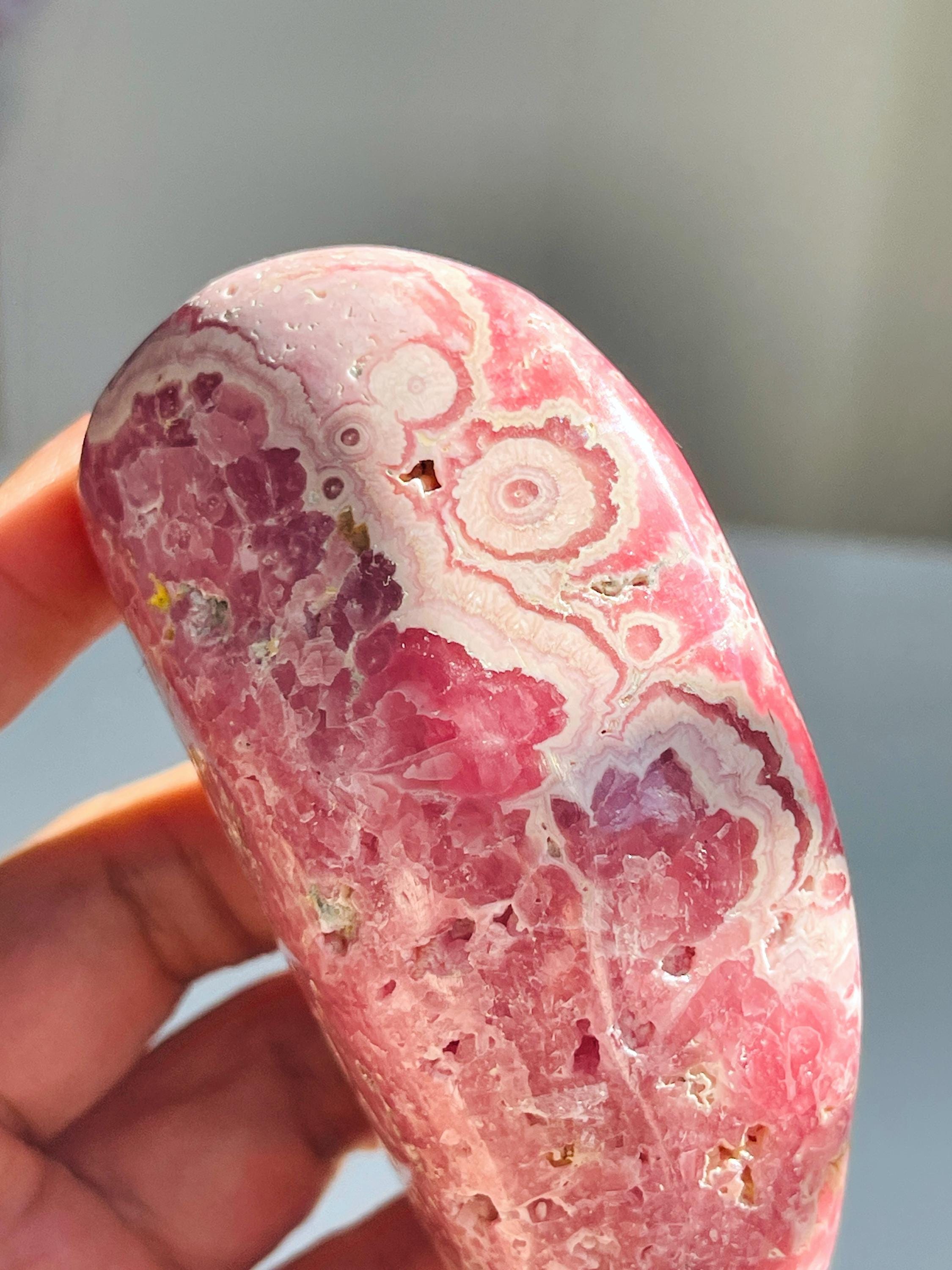 Unique Rhodochrosite Freeform, Natural Rhodochrosite, Argentina Pink Rhodochrosite, Crystal Gift, Mineral Collection
