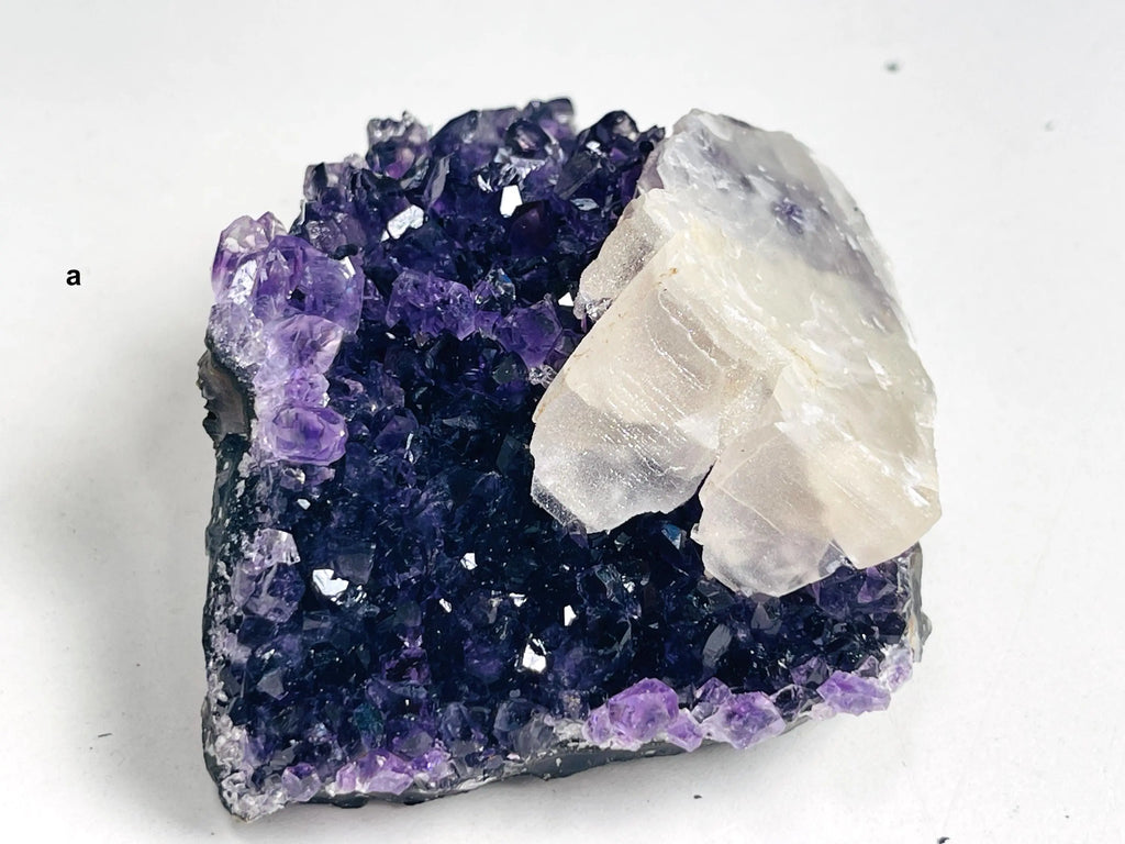 Unique Amethyst Flower with Sugar Calcite | Mineral Specimen from Uruguay