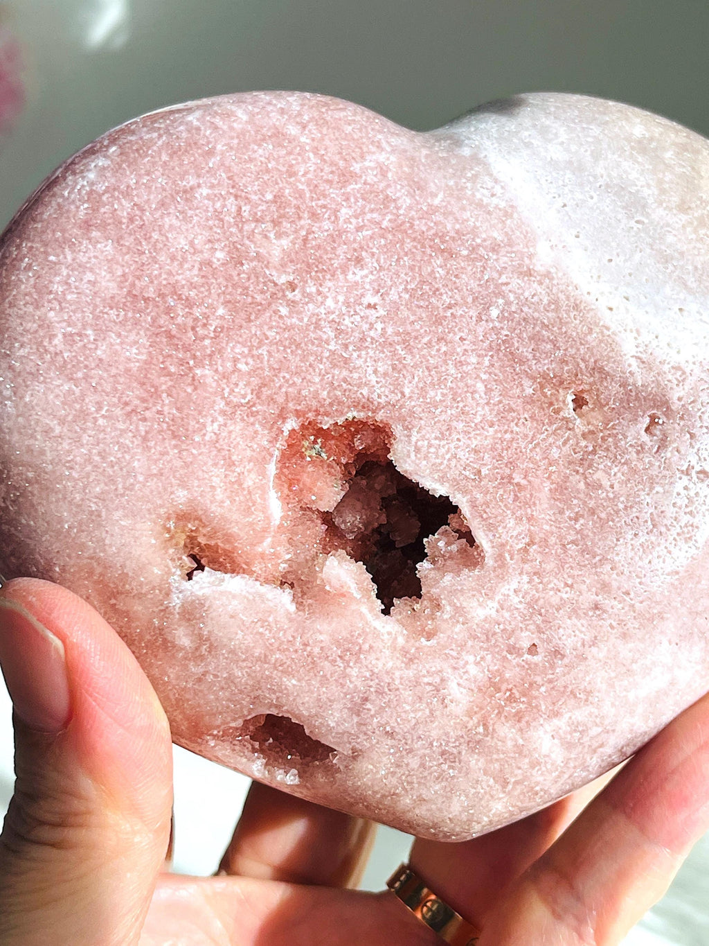 Pink Amethyst,  Unique Pink Amethyst Heart, Pink Amethyst Crystal Heart, Crystal Heart, Crystal Gift, Healing Crystal