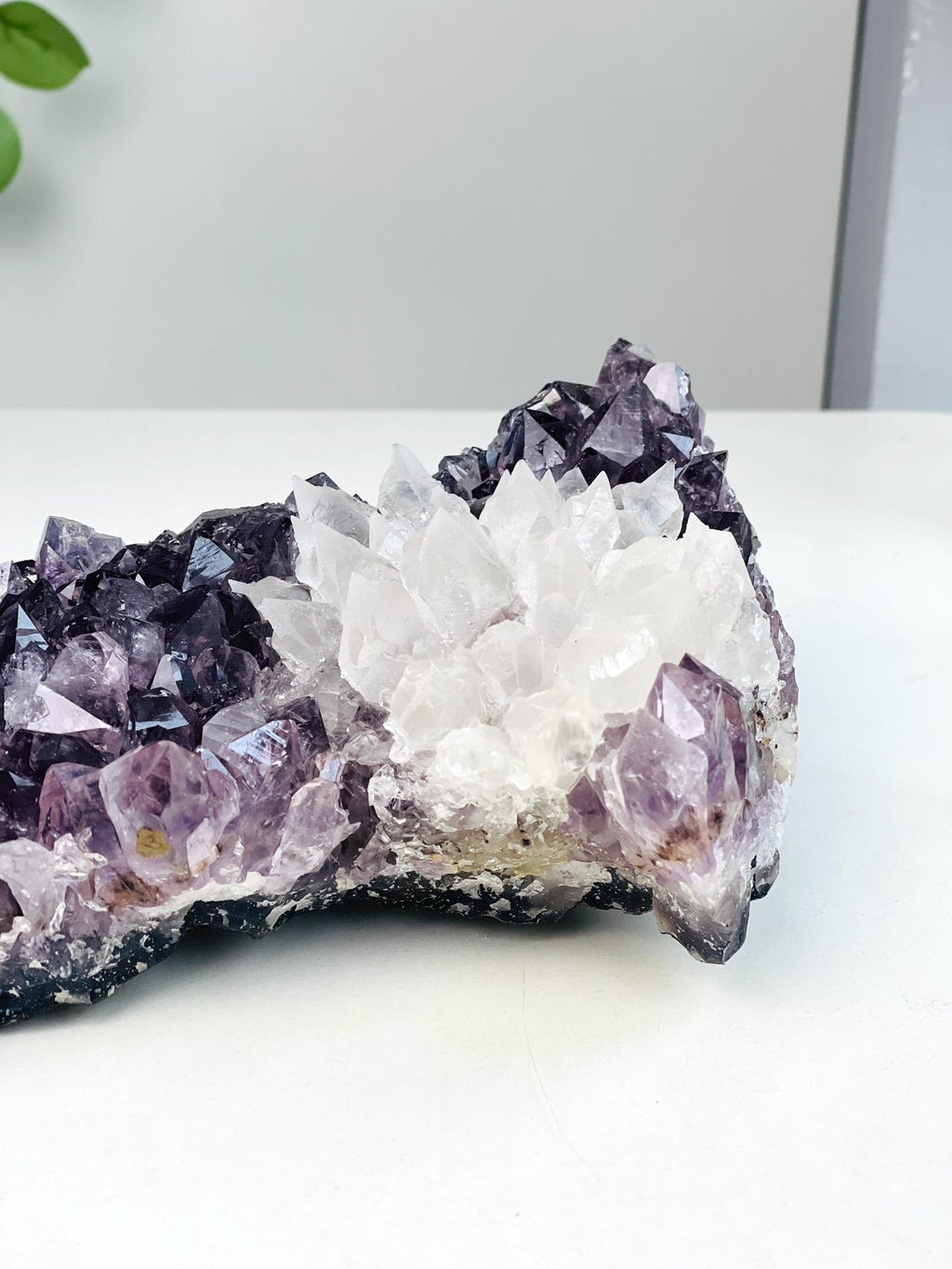 Exquisite Amethyst with Calcite Mineral Specimen, Special Calcite & Amethyst Specimen, Calcite Specimen, Amethyst Mineral Specimen