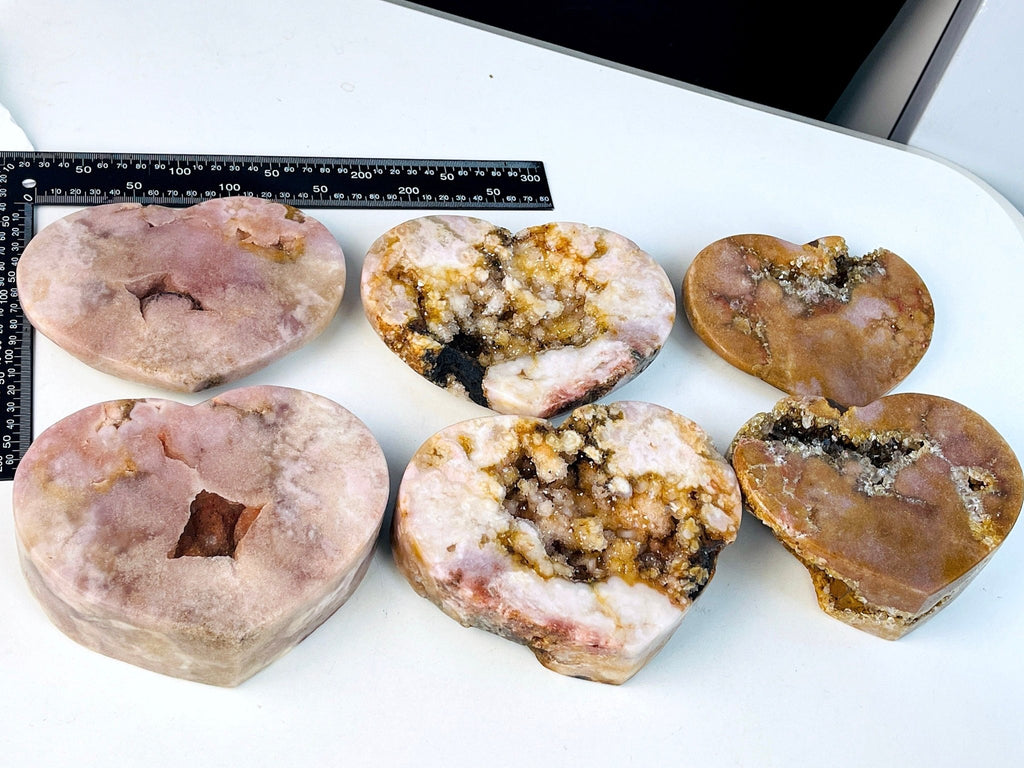 2-3kg Paired Pink Amethyst Heart - Million Years Crystal
