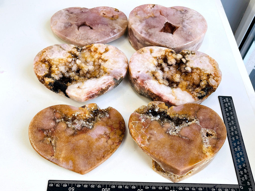 2-3kg Paired Pink Amethyst Heart - Million Years Crystal