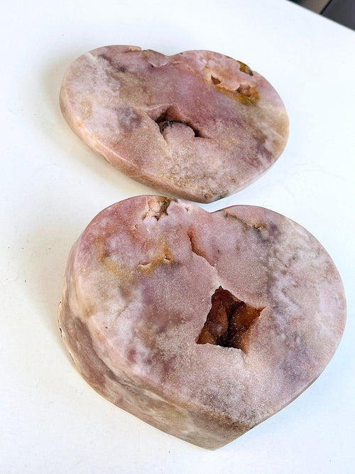 2-3kg Paired Pink Amethyst Heart - Million Years Crystal