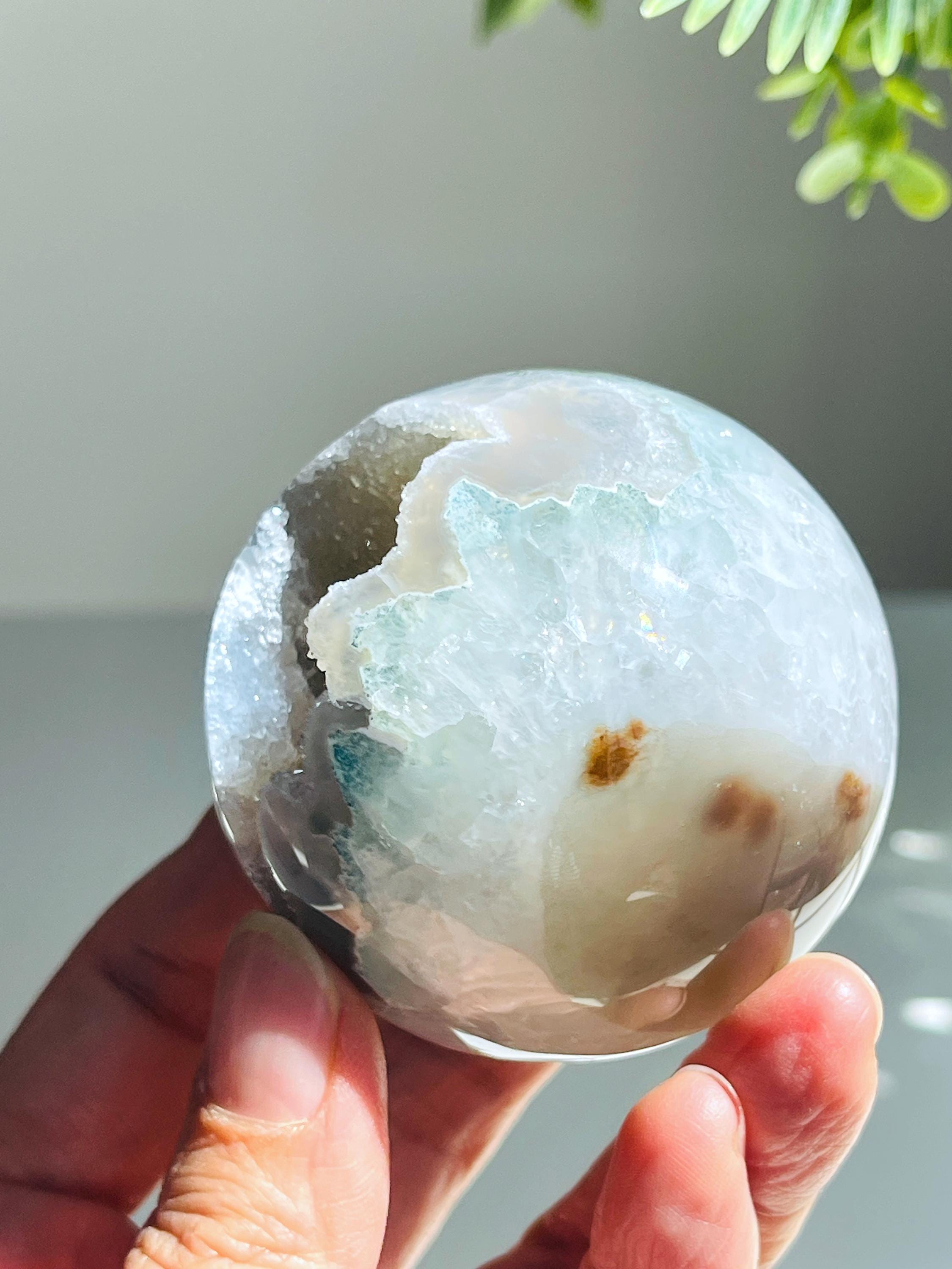 Gorgeous Rainbow Druzy Agate Sphere, Druzy Agate Sphere, unique gift, Crystal gift, Home Decor