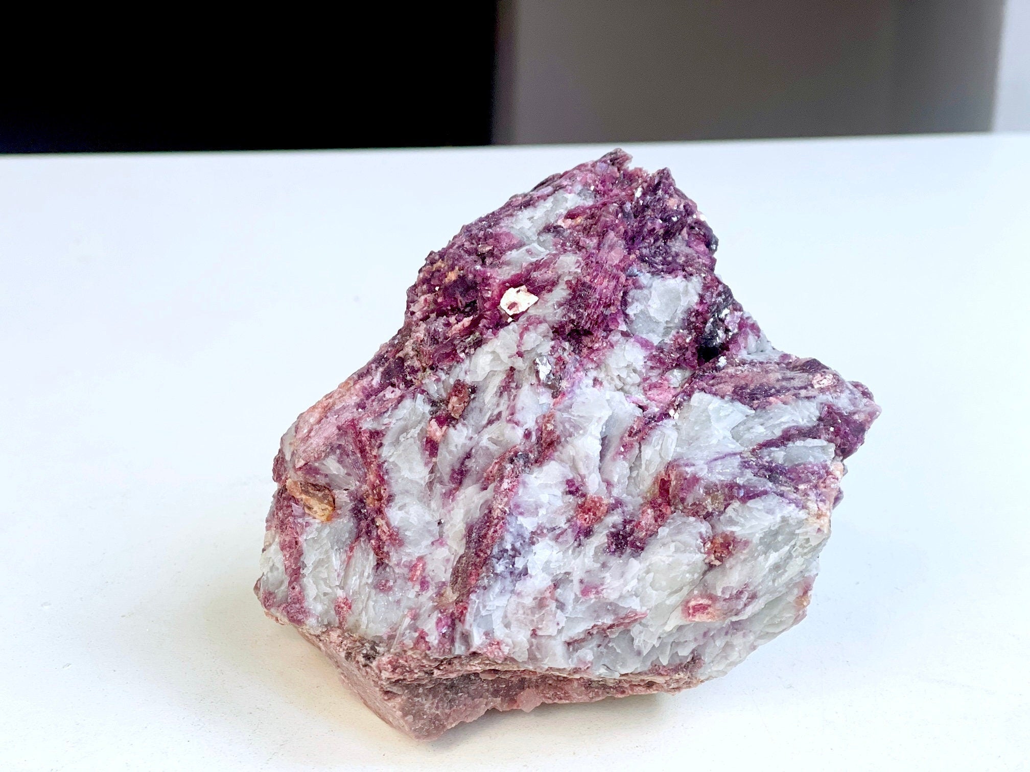 Lepidolite Specimen, Pink Lepidolite with Tourmaline, Natural Lepidolite Tourmaline Specimen , Mineral Specimen, Crystal Gift