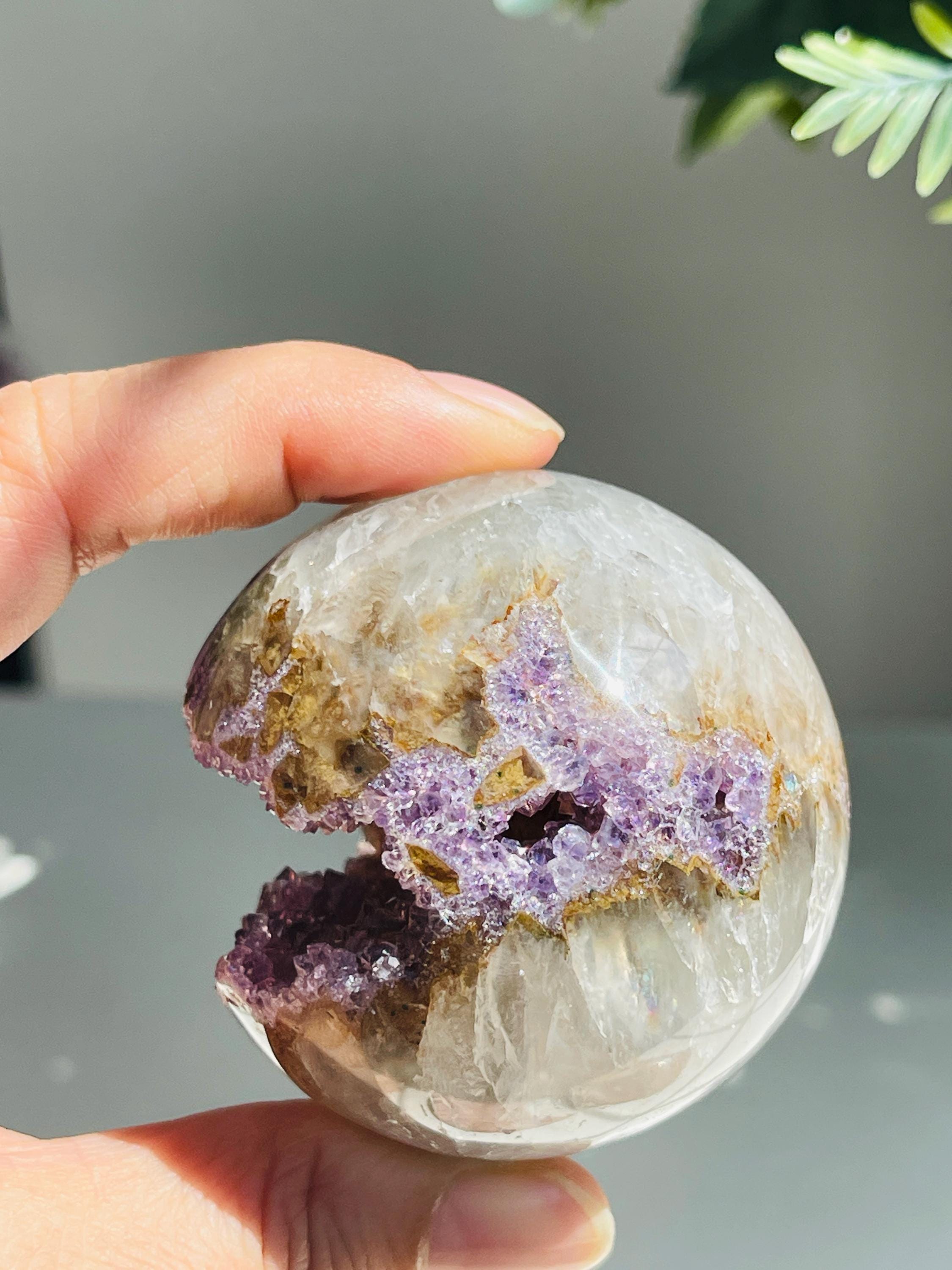 Gorgeous Amethyst Sphere, Druzy Amethyst Sphere, unique gift, Crystal gift, Home Decor