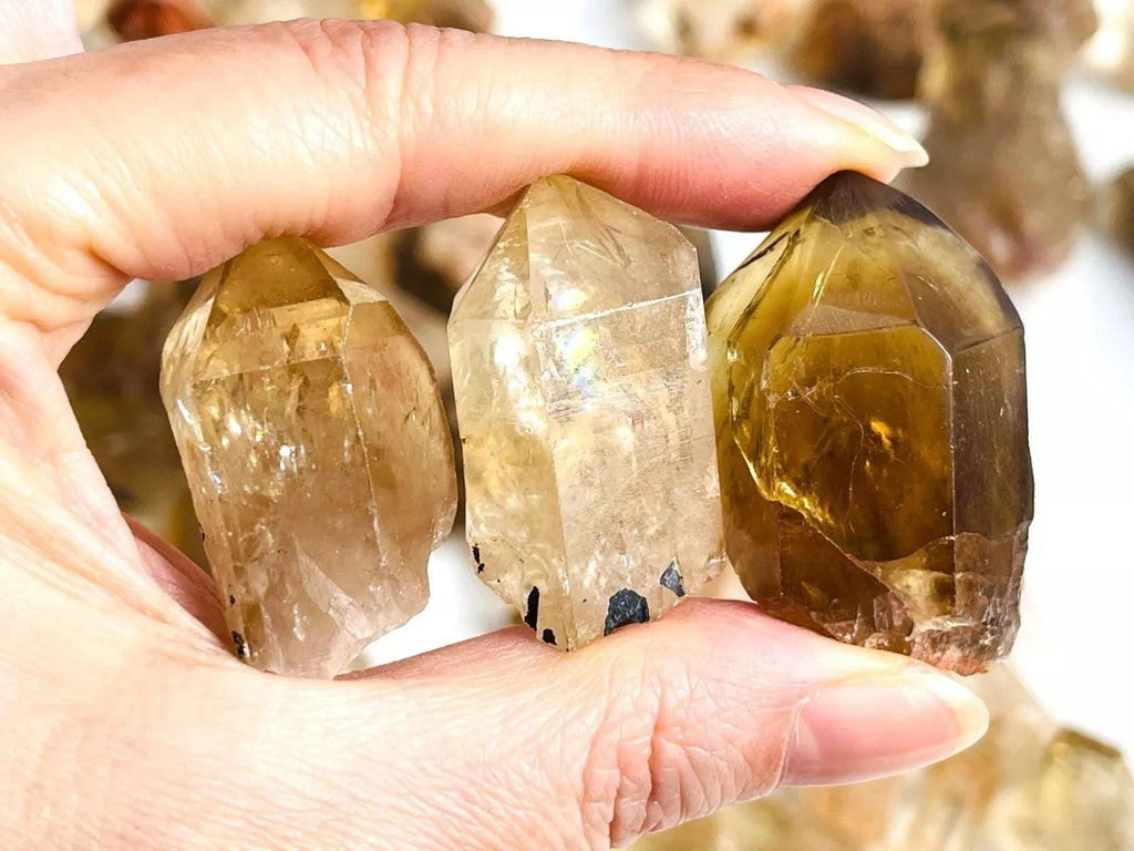 Natural Kundalini Citrine Crystal, Mini Rare Congo Citrine crystal point,  untreated citrine crystal point, crystal gift, healing crystal