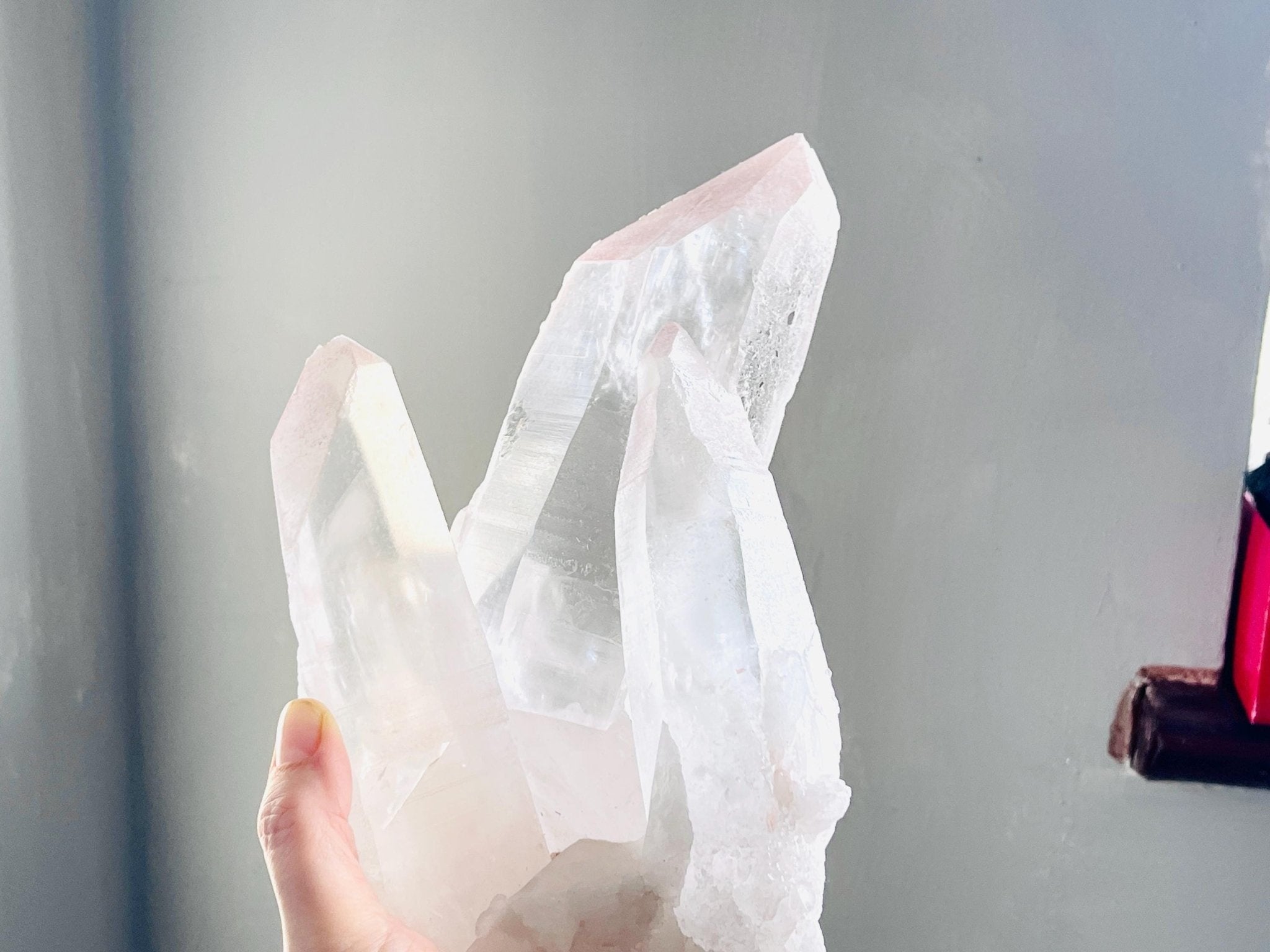 2.84kg XXL Lemurian Quartz Cluster with Pink Lithium – Rare Statement Crystal, Healing Energy, Collector's Gift - Million Years Crystal