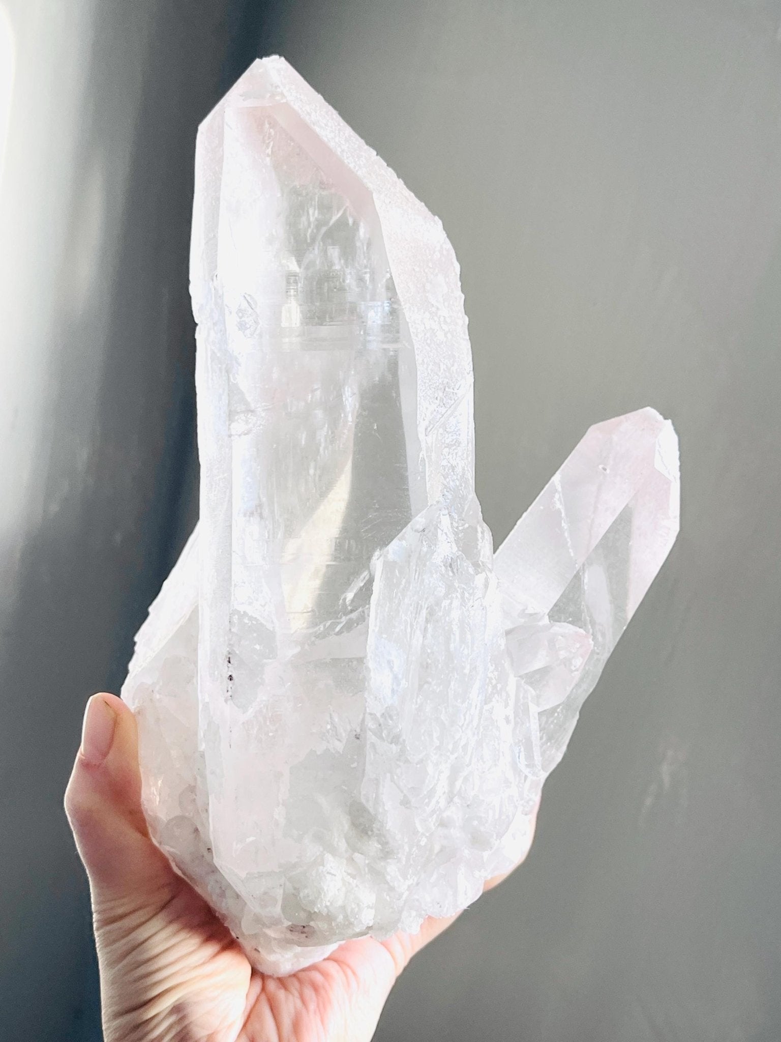 2.84kg XXL Lemurian Quartz Cluster with Pink Lithium – Rare Statement Crystal, Healing Energy, Collector's Gift - Million Years Crystal