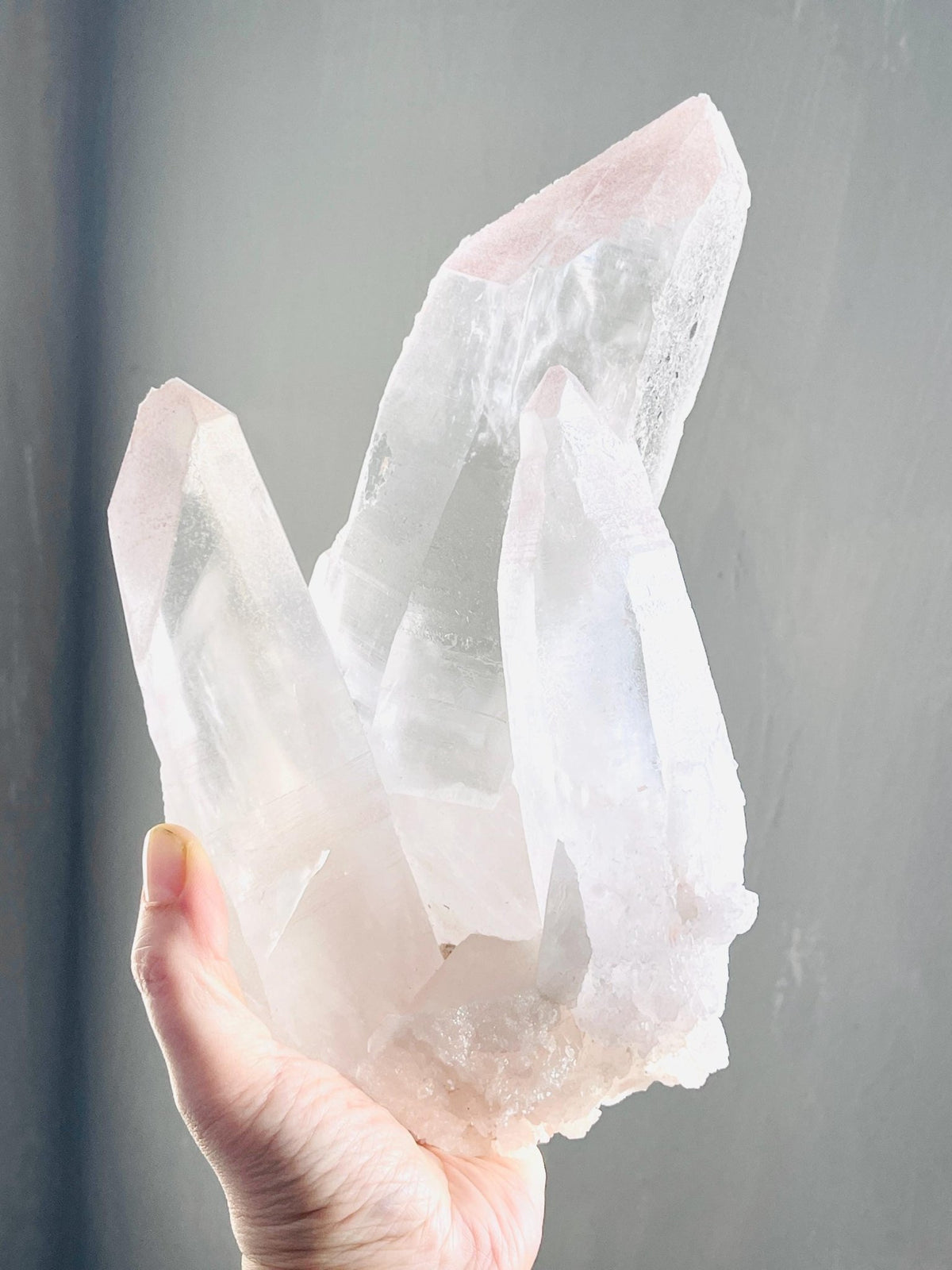 2.84kg XXL Lemurian Quartz Cluster with Pink Lithium – Rare Statement Crystal, Healing Energy, Collector's Gift - Million Years Crystal