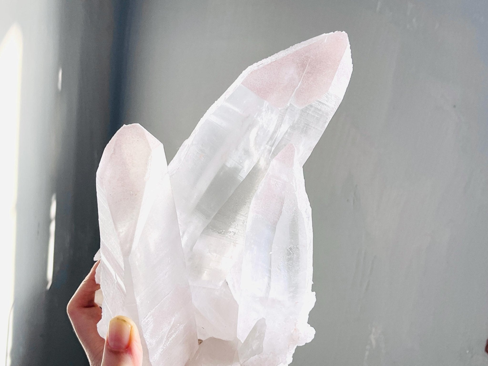 2.84kg XXL Lemurian Quartz Cluster with Pink Lithium – Rare Statement Crystal, Healing Energy, Collector's Gift - Million Years Crystal