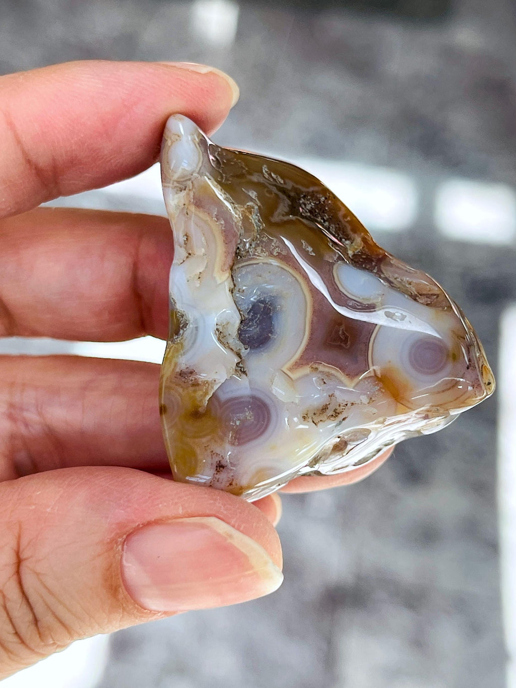 8th Vein Ocean Jasper – Very Rare Old Stock V8 Ocean Jasper, Collectible Orbicular Jasper, Unique Polished Stone, Healing Crystal -9