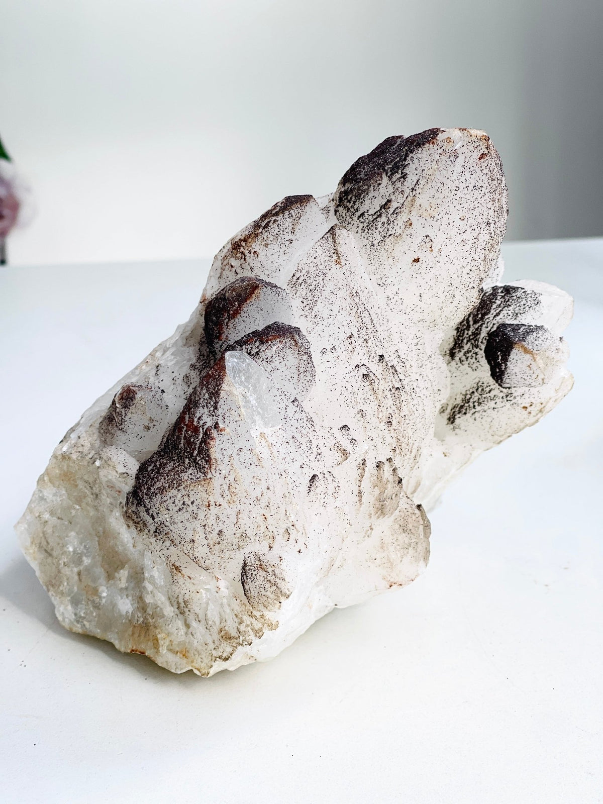 2.8kg Unique Quartz with Rhodochrosite from Djurkovo mine, Laki, Bulgaria, Mineral Specimen, Unique Gift - Million Years Crystal