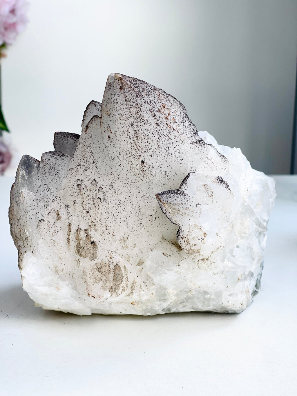 2.8kg Unique Quartz with Rhodochrosite from Djurkovo mine, Laki, Bulgaria, Mineral Specimen, Unique Gift - Million Years Crystal