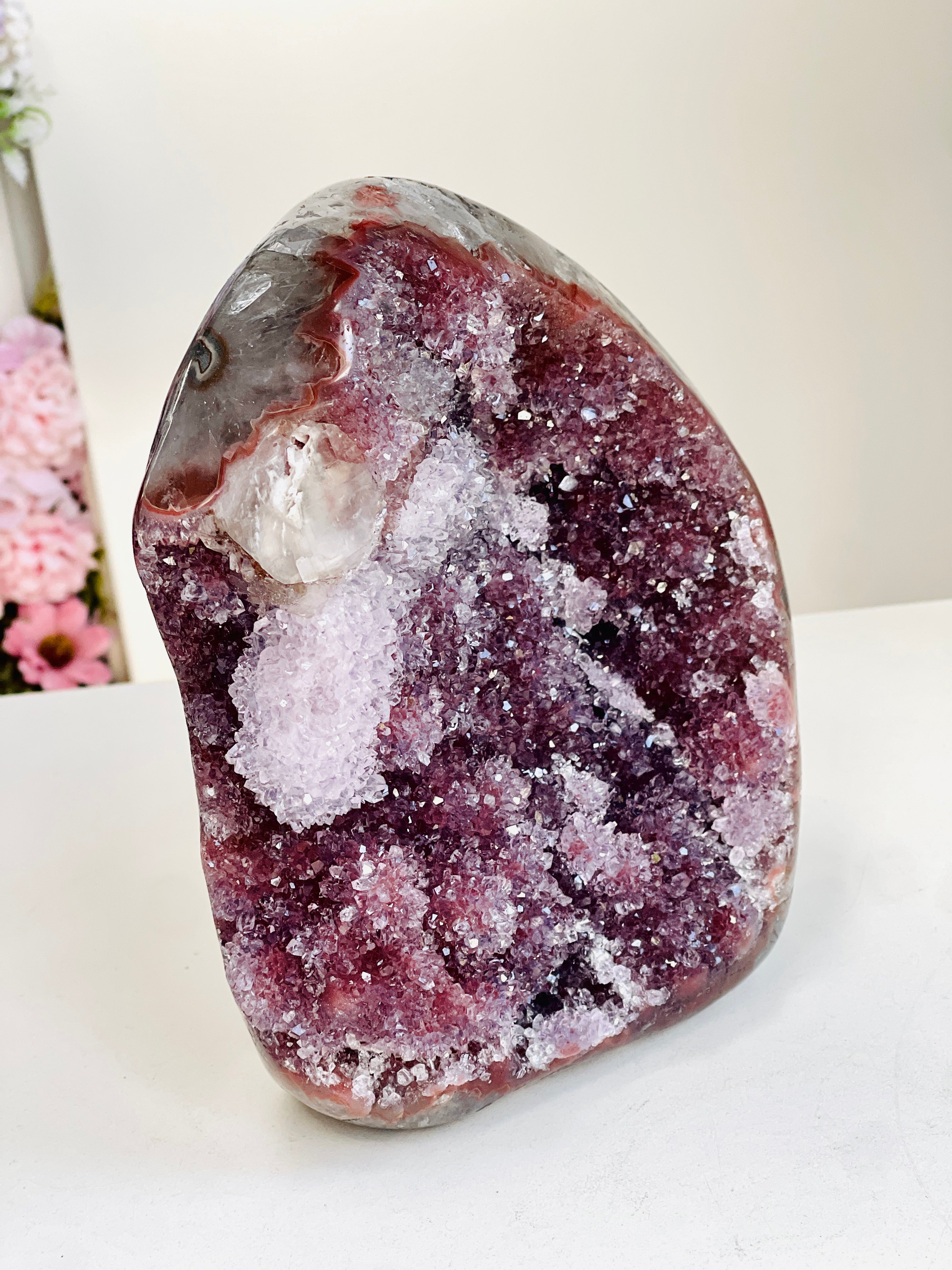 Red Stalactite Sugar Druzy Geode – Uruguay | 2.46kg